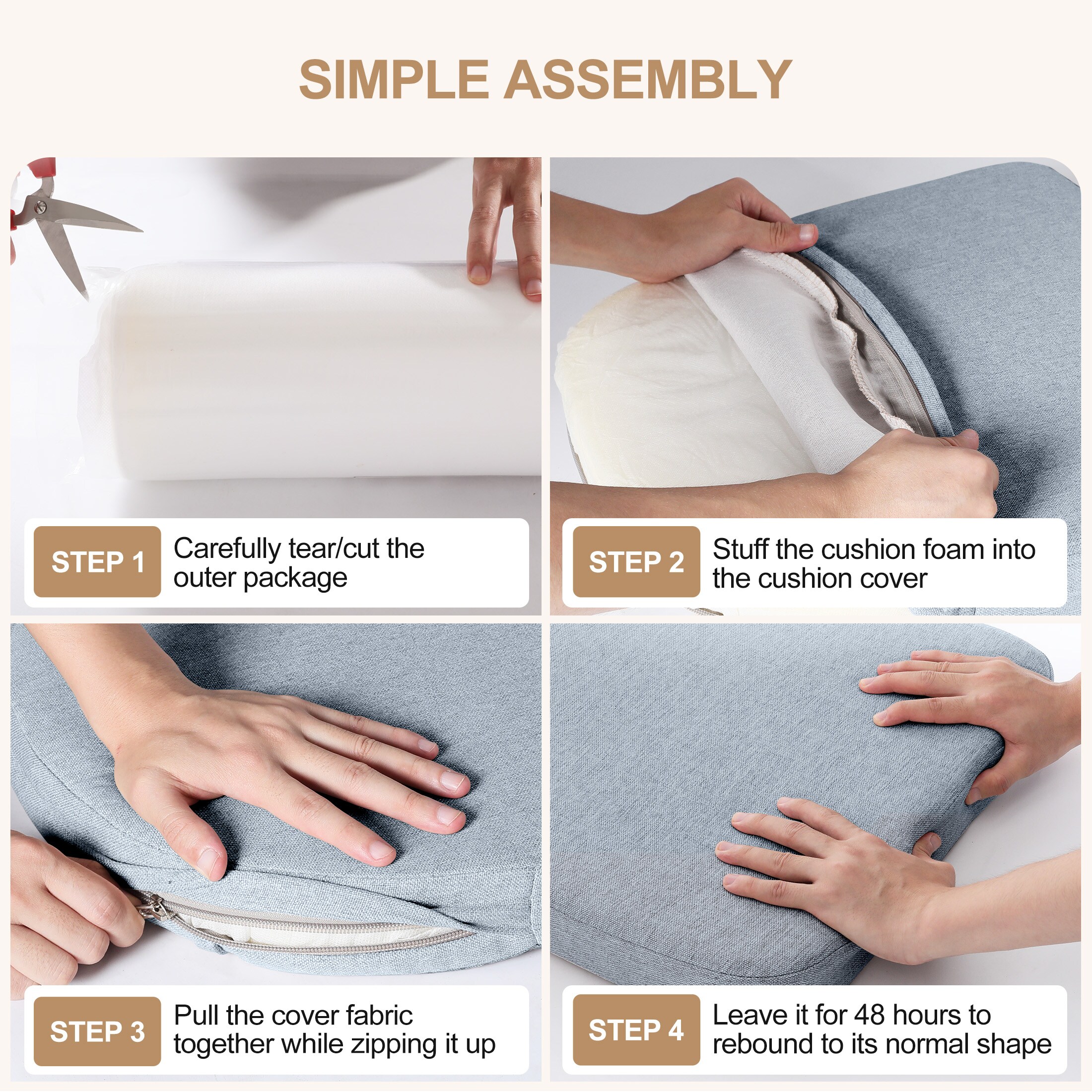 AAAAAcessories LS-DCCLU-QIANLAN-2P Indoor-Chair-Cushions - View #9
