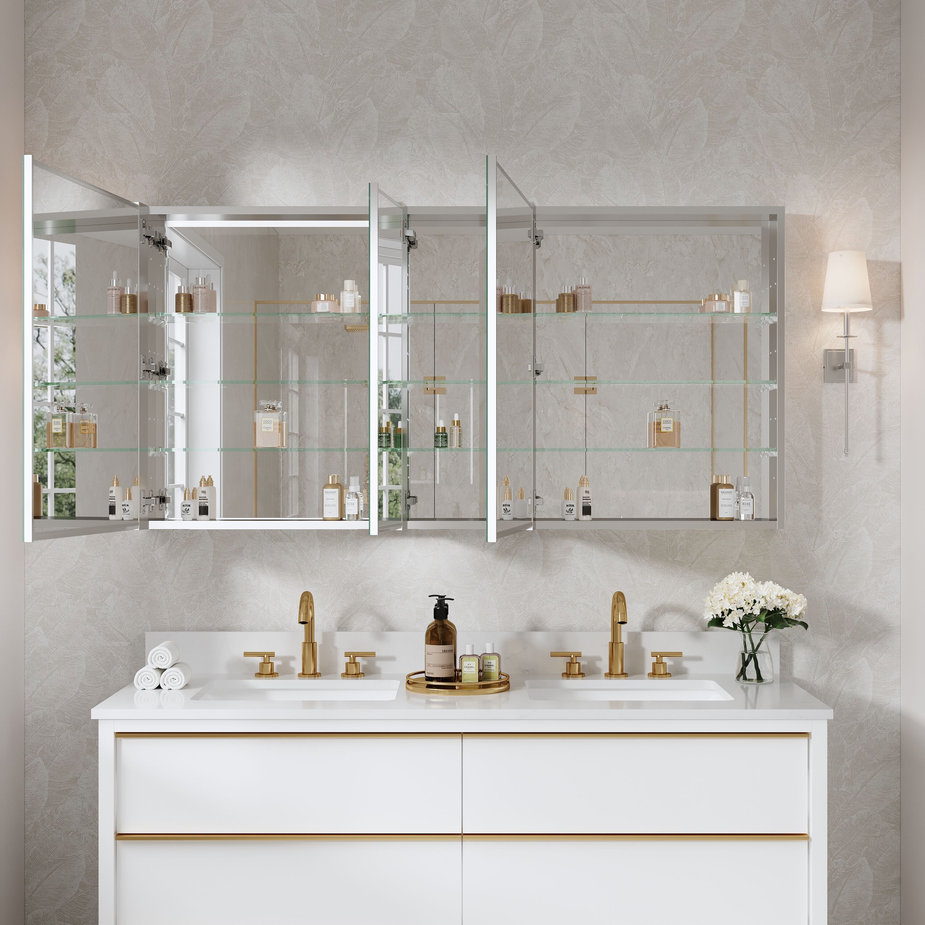 WELLFOR ROSA24TY24L Bathroom-Wall-Cabinets - View #6