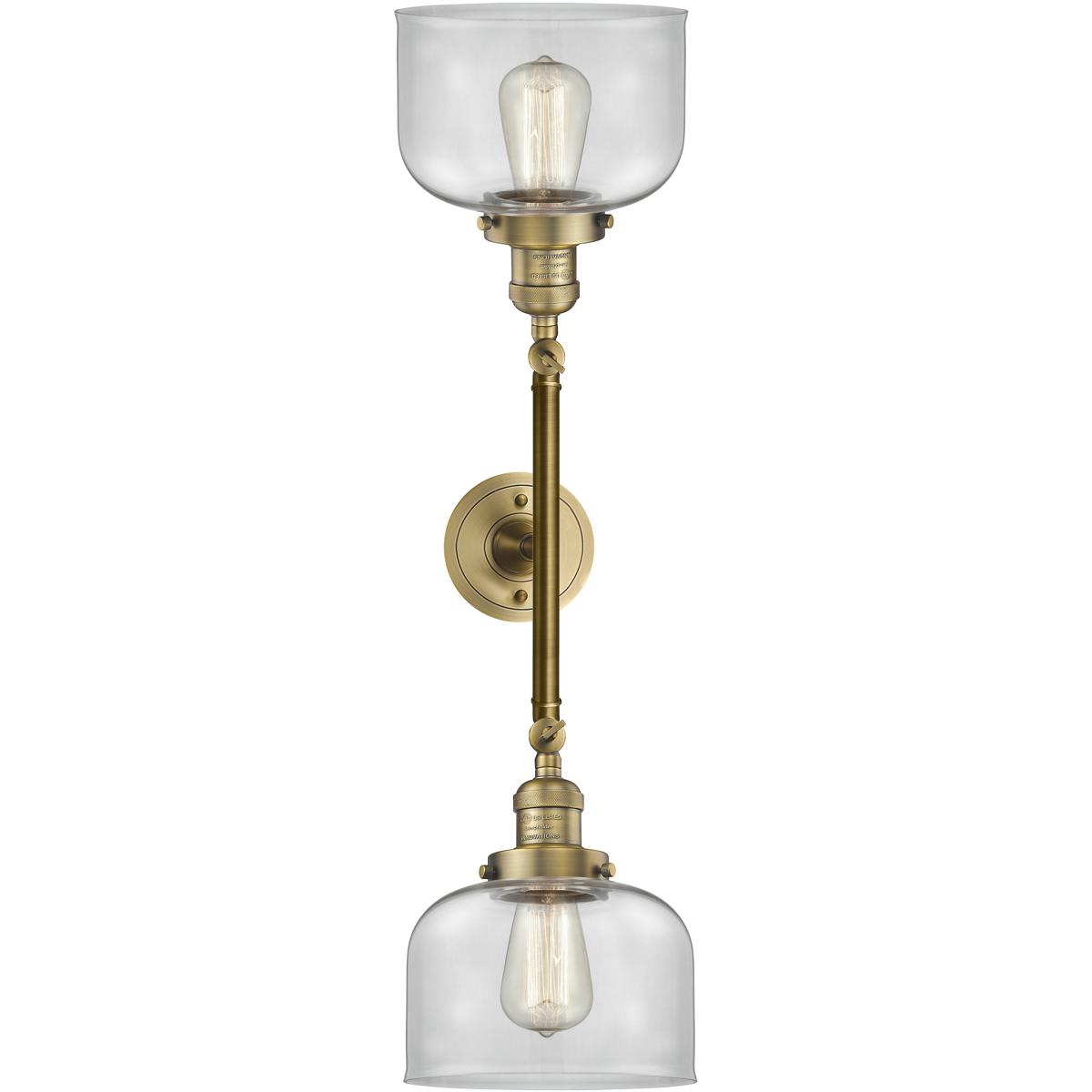  208-BB-G72 Franklin Restoration Large Bell Bathroom Vanity Light Brushed Brass