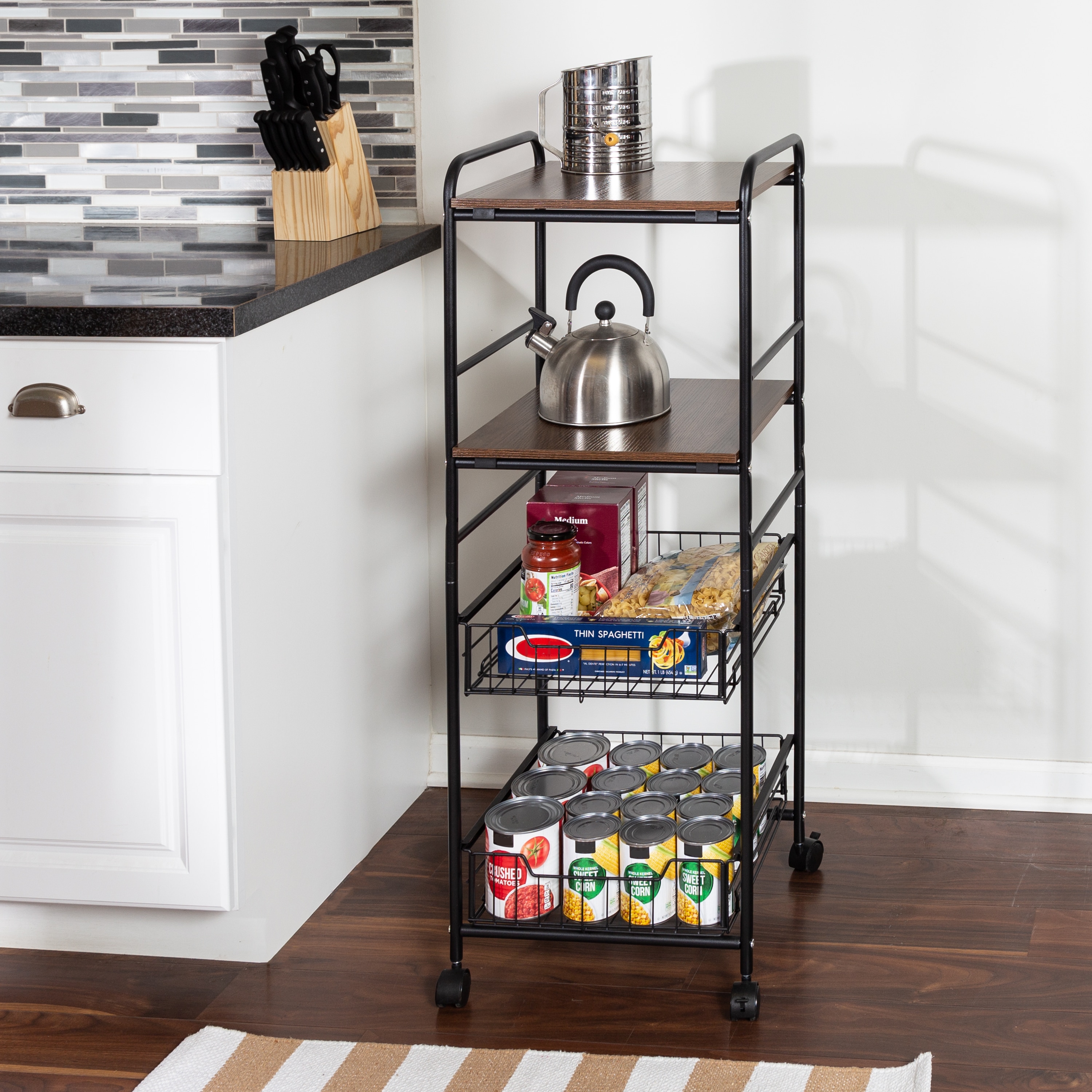 Honey-Can-Do - 12-Drawer Rolling Craft Storage Cart - Chrome
