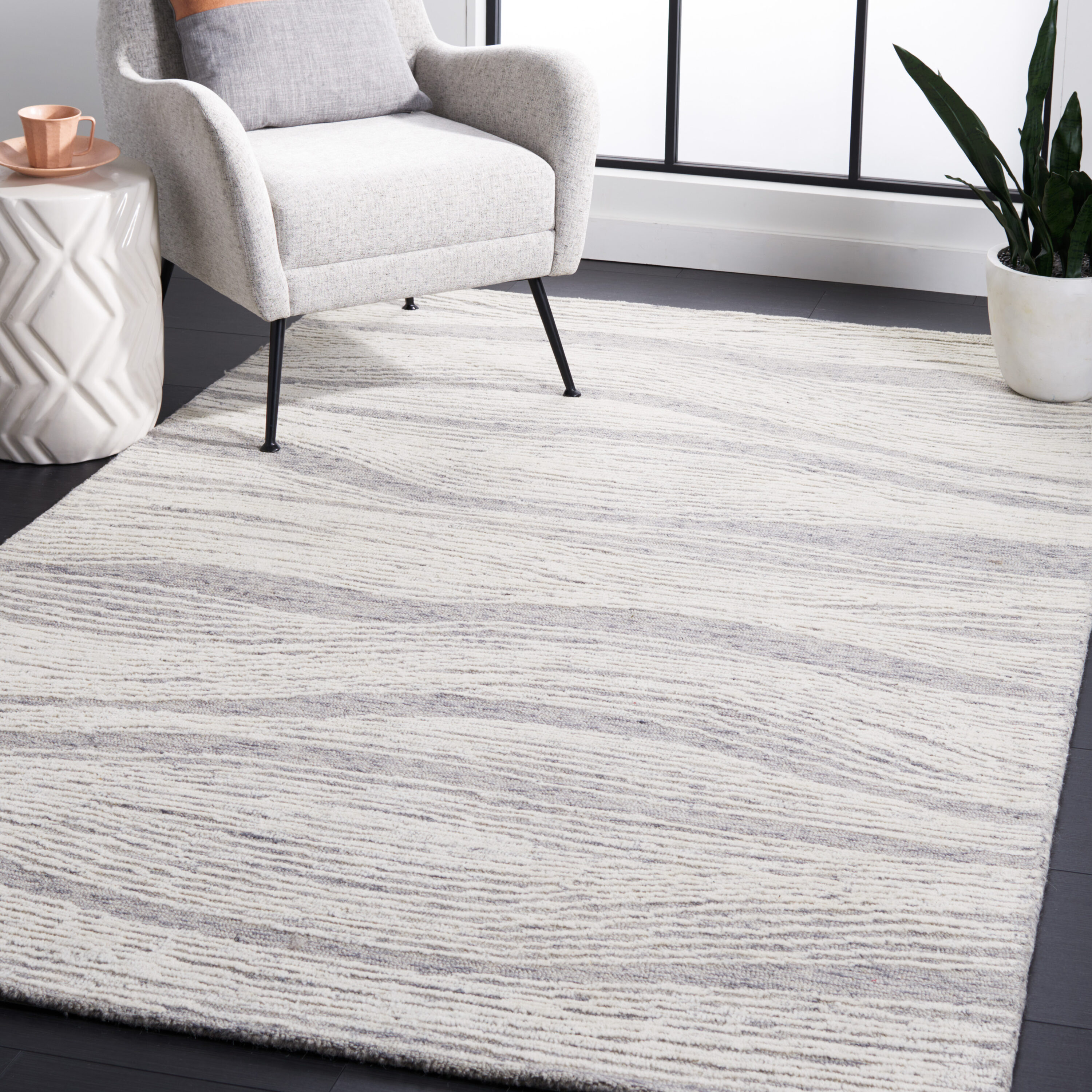  Metro 995 Gray/Ivory Modern Contemporary 4ft x 6ft Small Rectangle Rug