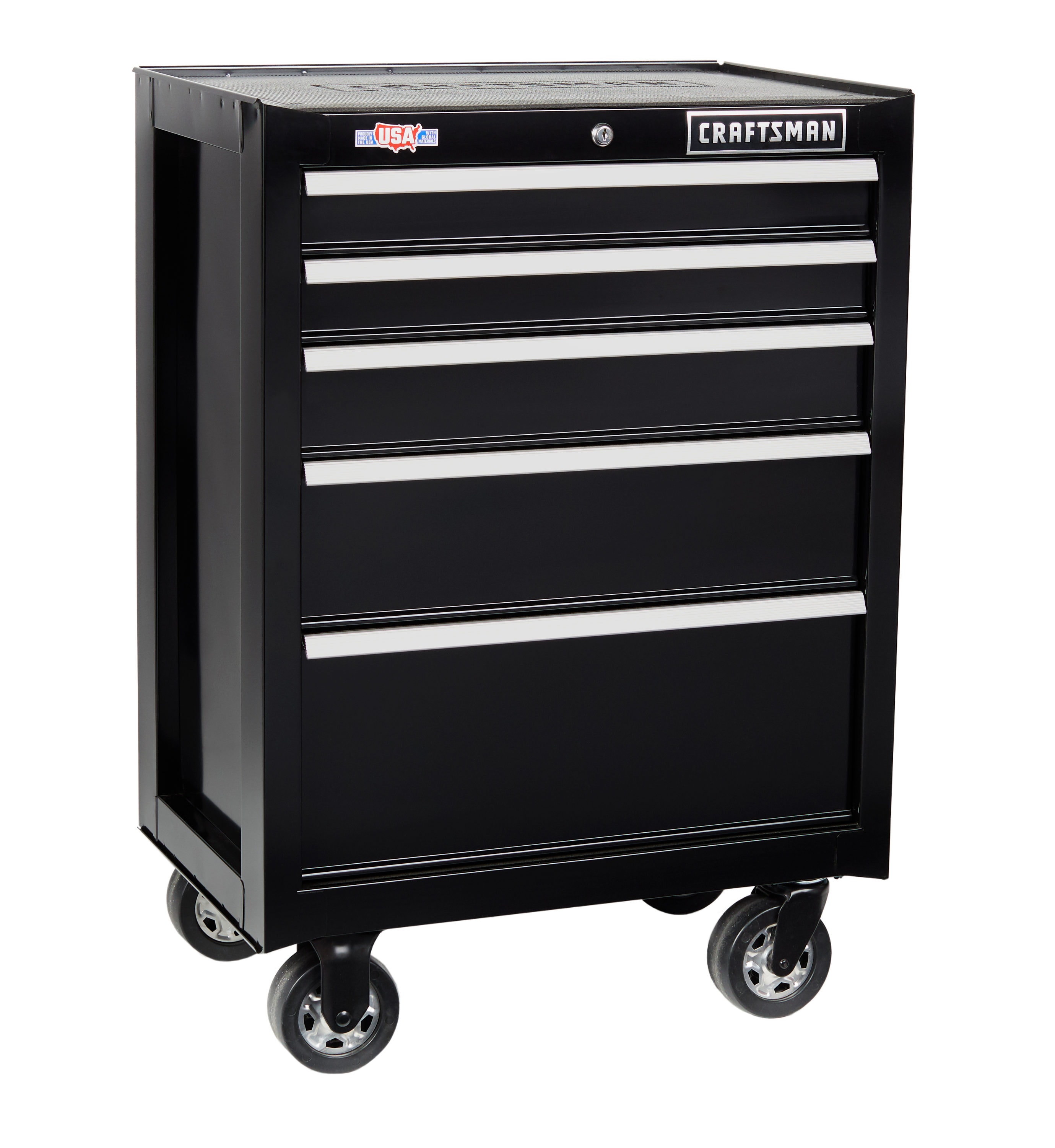 2000 Series 26.5-in W x 37.5-in H 5-Drawer Steel Rolling Tool Cabinet (Black) | - CRAFTSMAN CMST22751BK