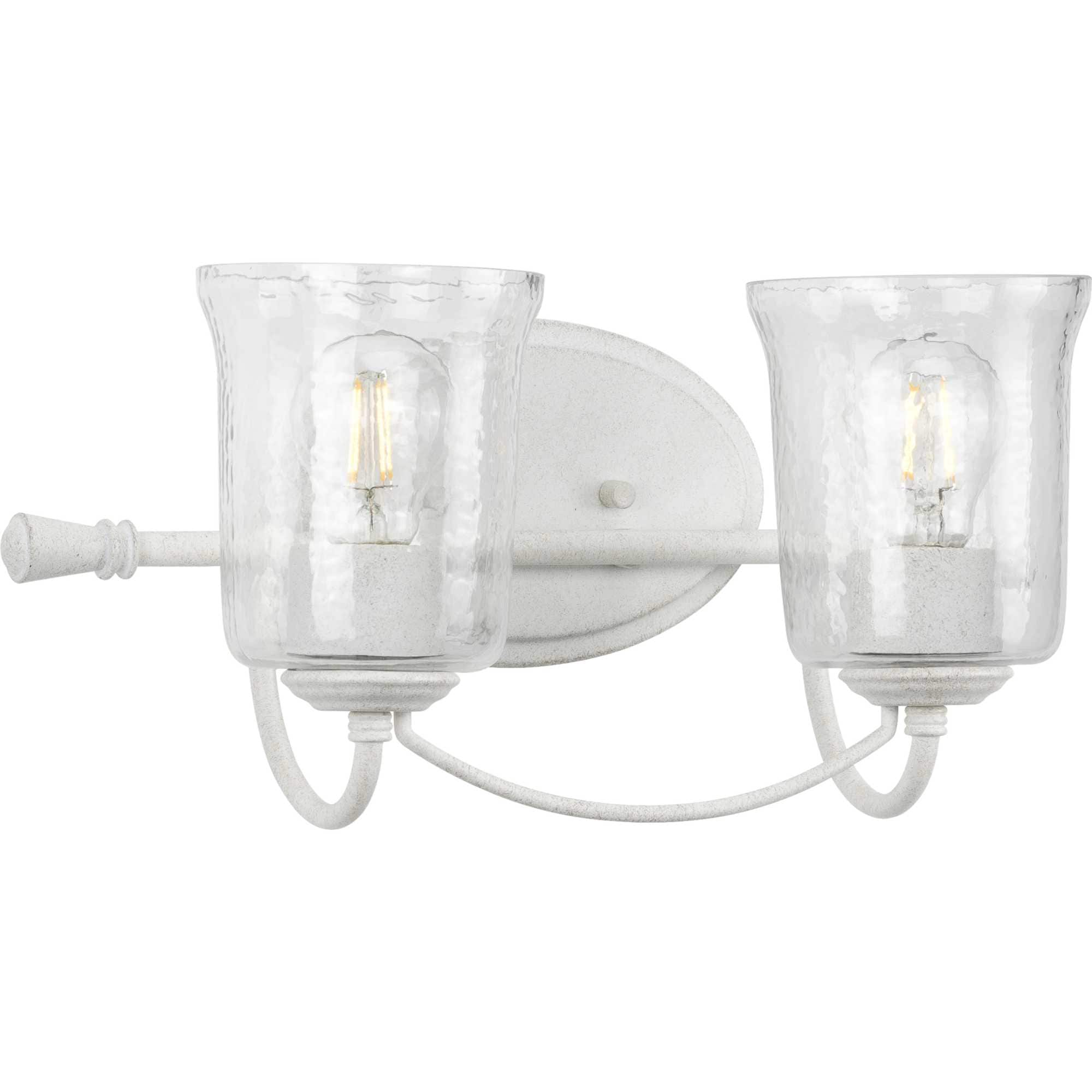 Progress Lighting P300254-151 Bowman 16.37-in 2 -Light White Coastal Vanity light