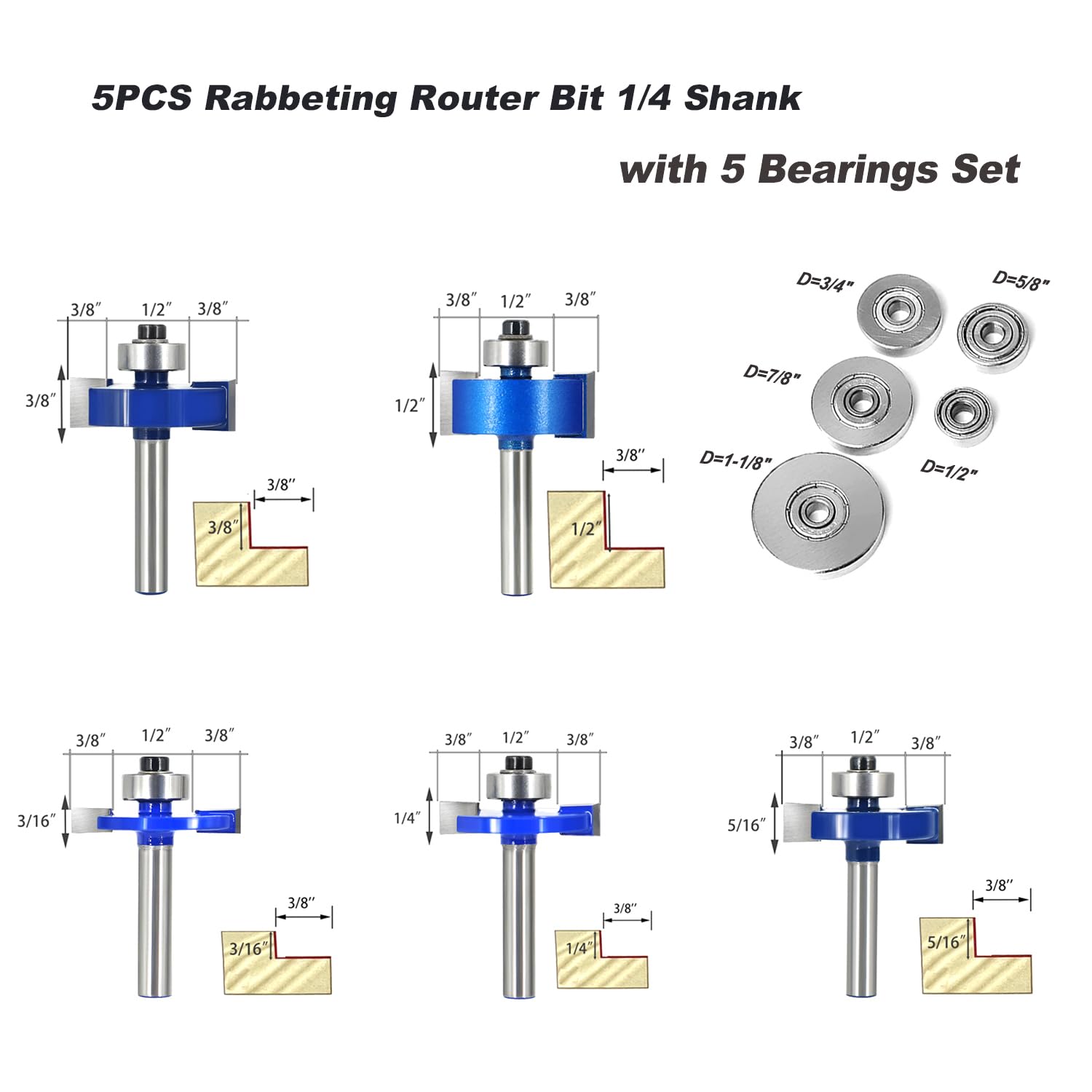SenQWFa LDC0819C179 Cabinetry-Joinery-Router-Bits - View #2