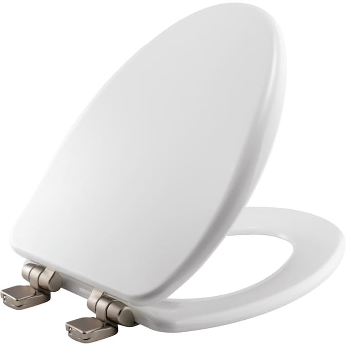 Bemis White Elongated Slow Close Toilet Seat In The Seats Department At Com - Bemis Toilet Seat Hinges Replacement Parts