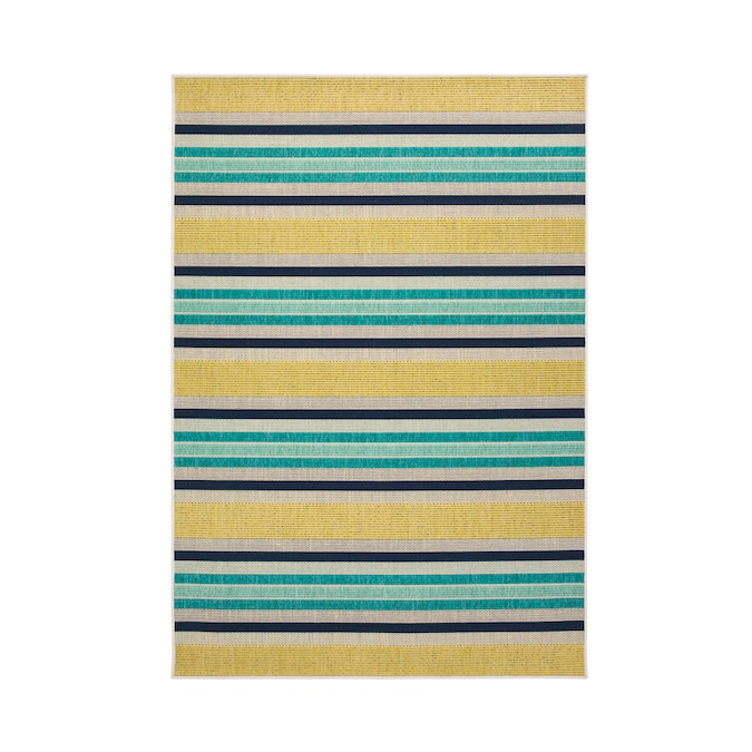 Citron Teal Stripe Rug In The Rugs, Navy Blue And Lime Green Outdoor Rug