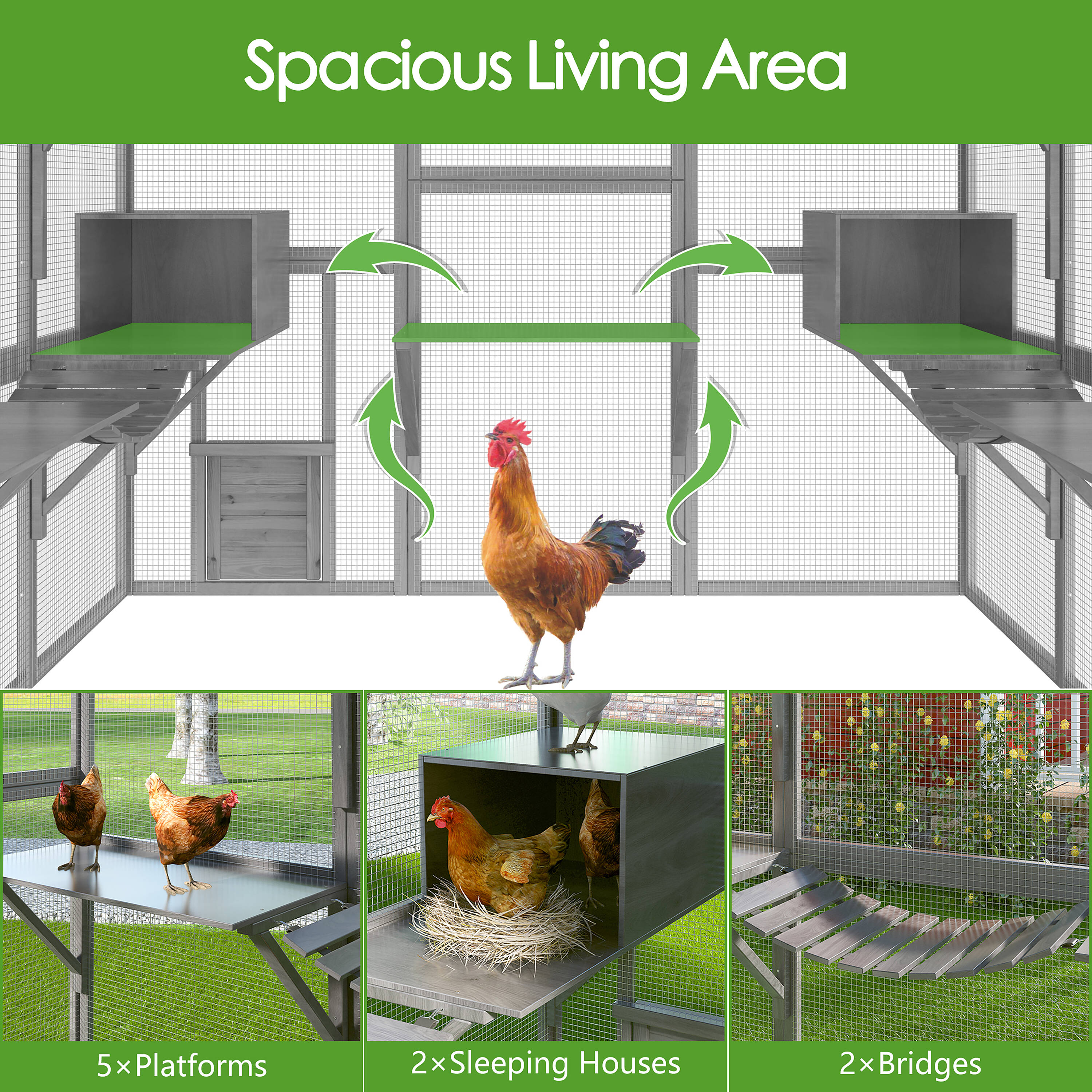 MIDHAM AMKF150158-03+04 Chicken-Coops-Rabbit-Hutches - View #13