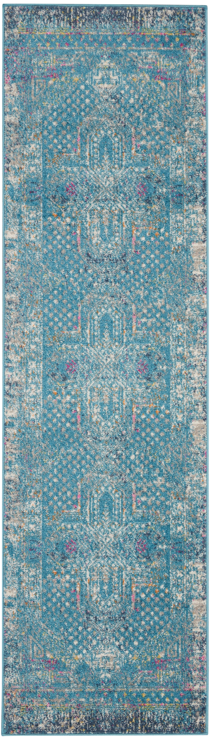 Nourison Passion 2 x 6 Blue Indoor Area Rug in the Rugs department at ...