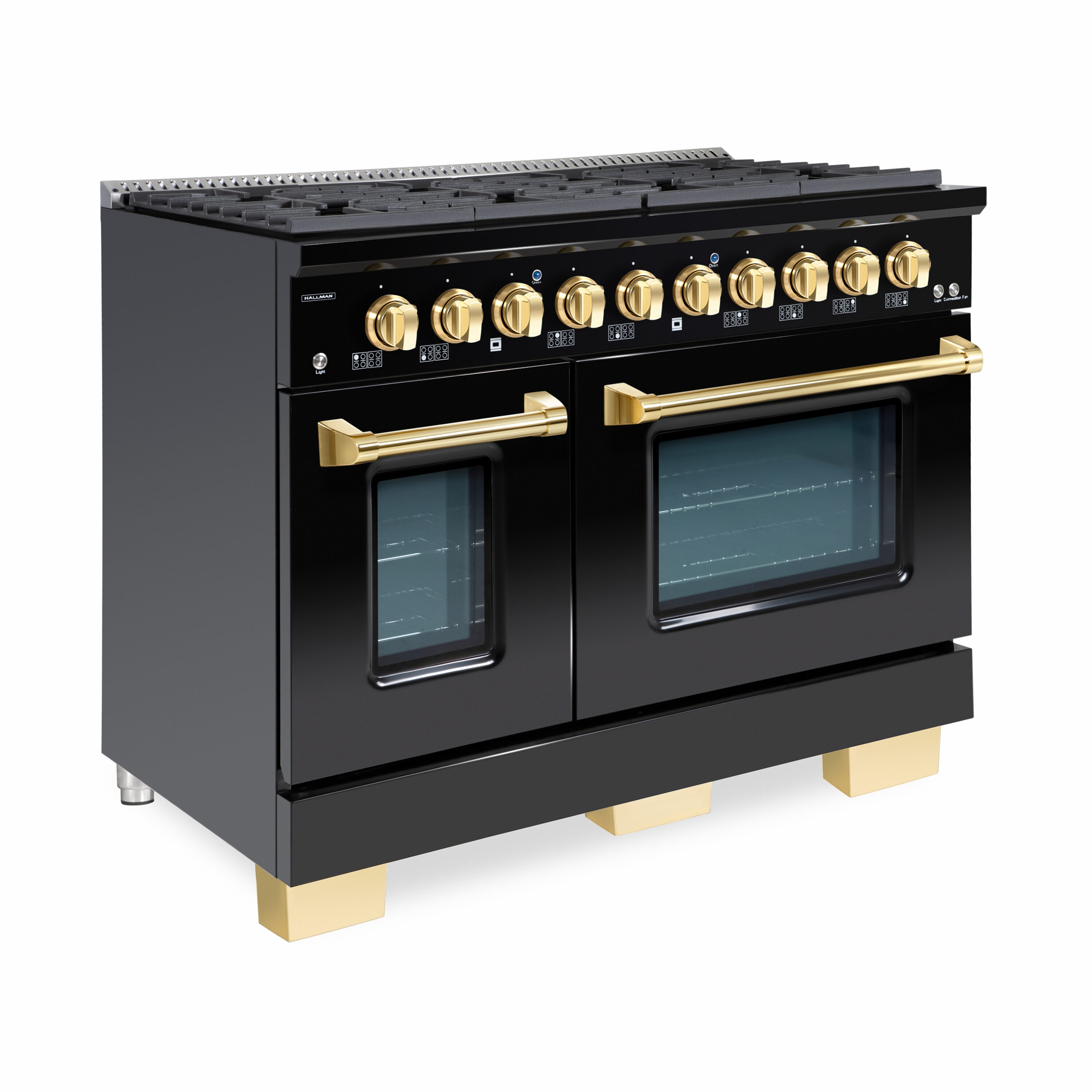 Hallman HBRG48BSGB Double-Oven-Gas-Ranges - View #3
