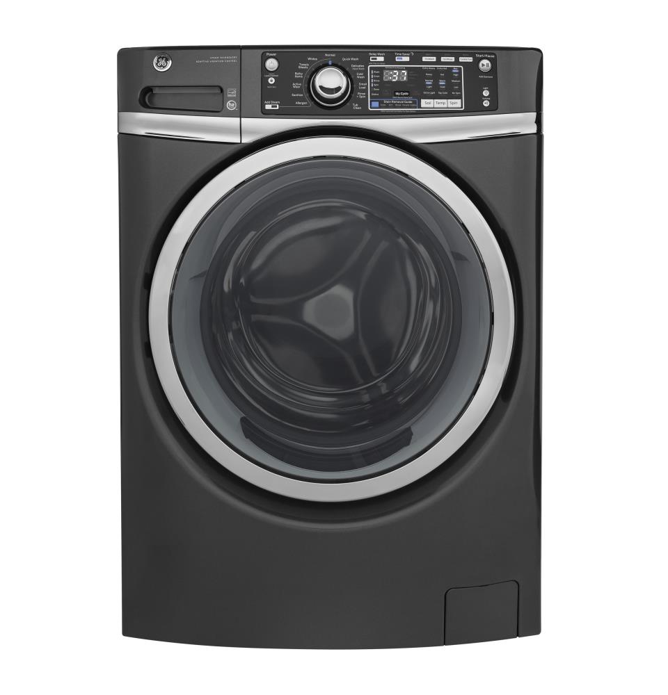 GE GFW480SPKDG 4.9-cu ft High Efficiency Stackable Steam Cycle Front-Load Washer (Diamond Gray) ENERGY STAR