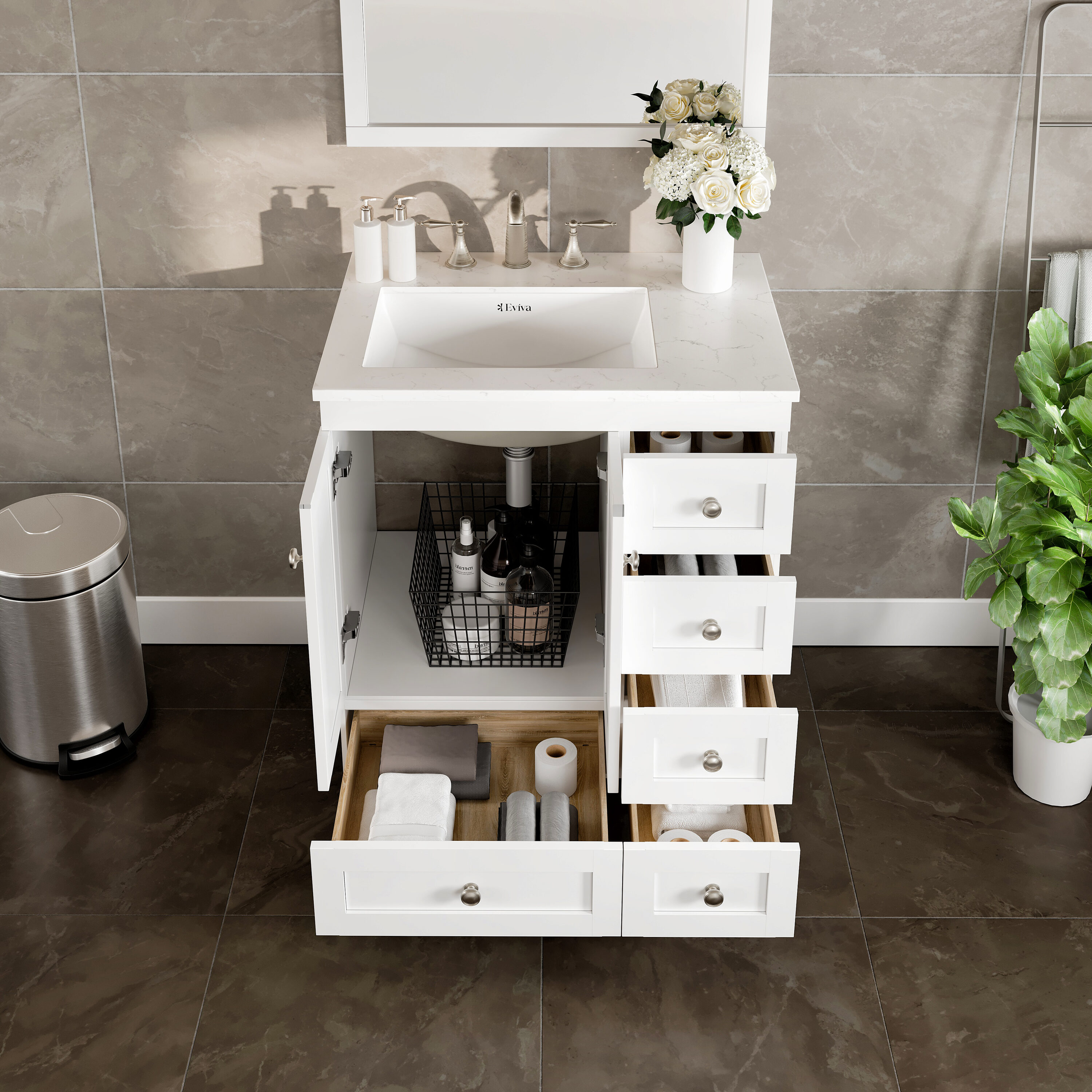 Eviva EVVN69-28WH-Q Bath-Vanity-Combo - View #3
