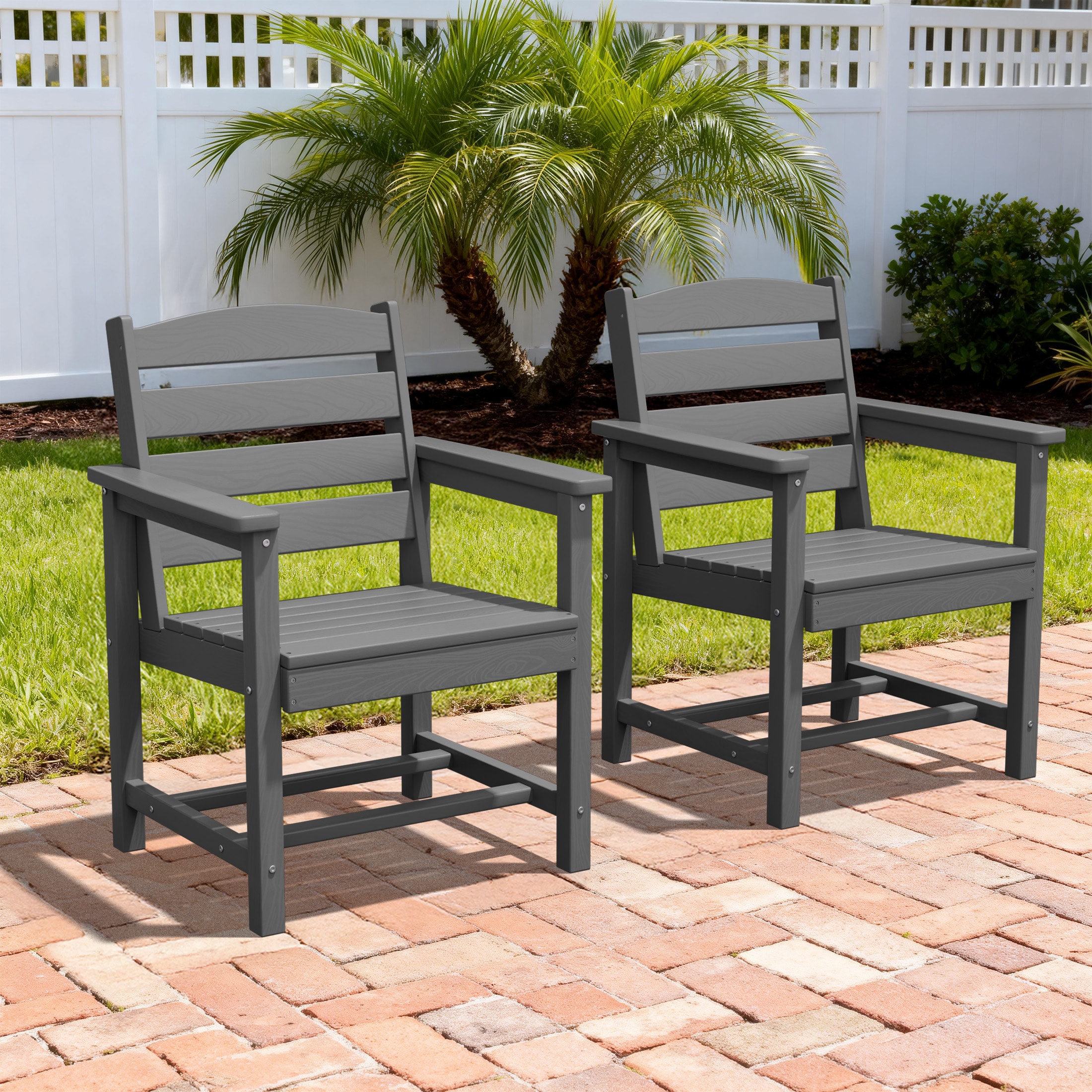 VOUA HDPE Tall Bar Chairs Set of 2