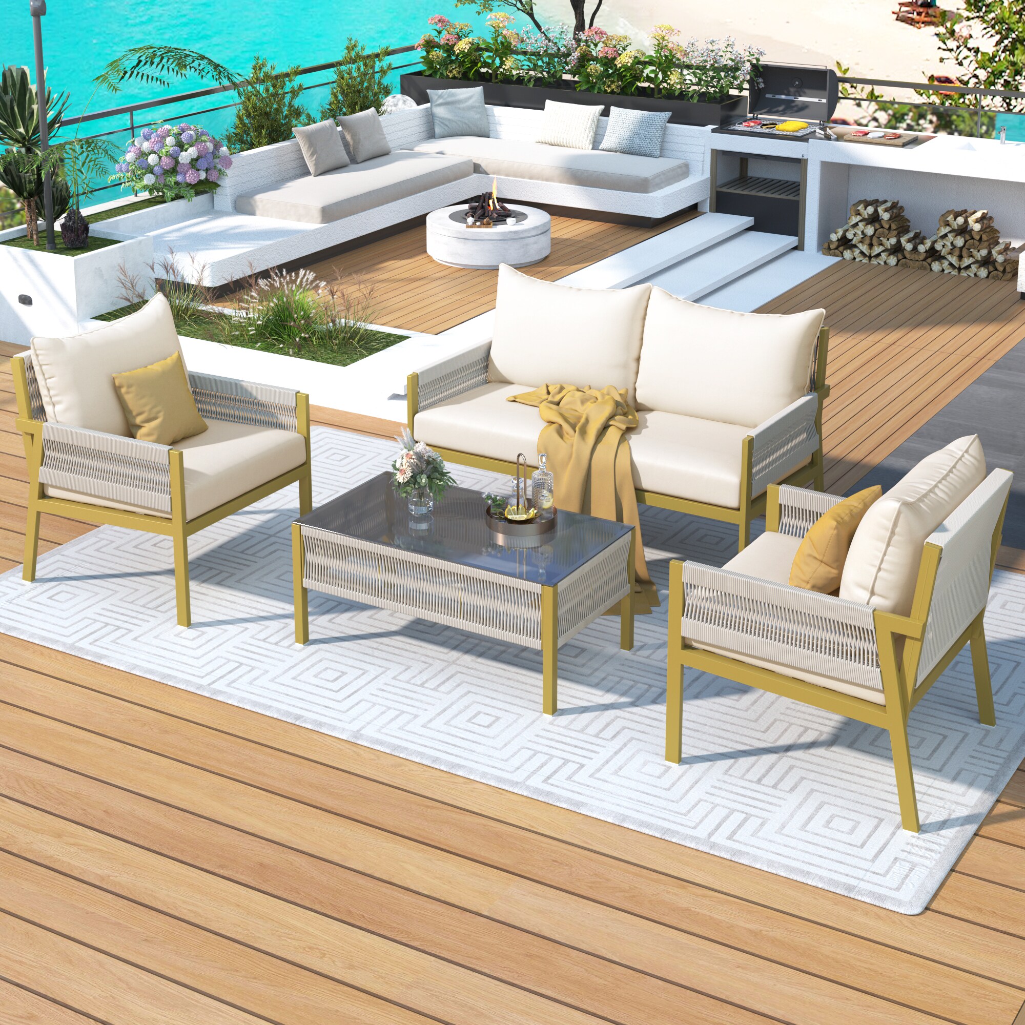 JIMSMAISON BOKKPCS02BEG-Y Patio-Conversation-Sets - View #3