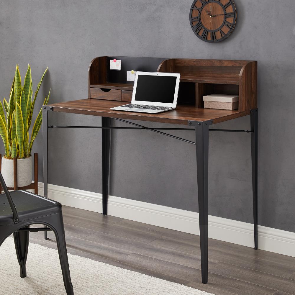 Walker Edison 42-in Brown Secretary Desk in the Desks department at ...