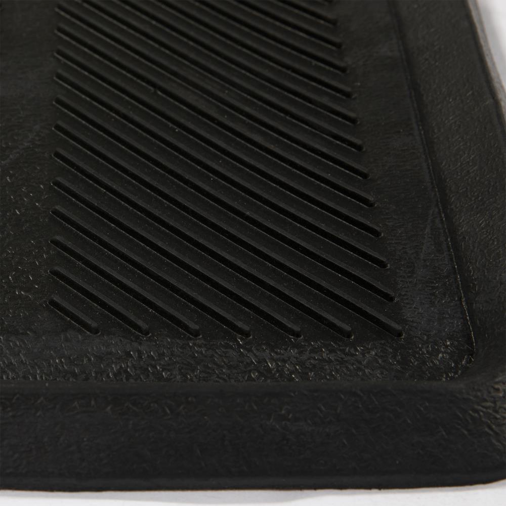 Easy Clean Waterproof Non-Slip Indoor/Outdoor Black Plate 16 in. x 32 in. Rubber Boot Tray