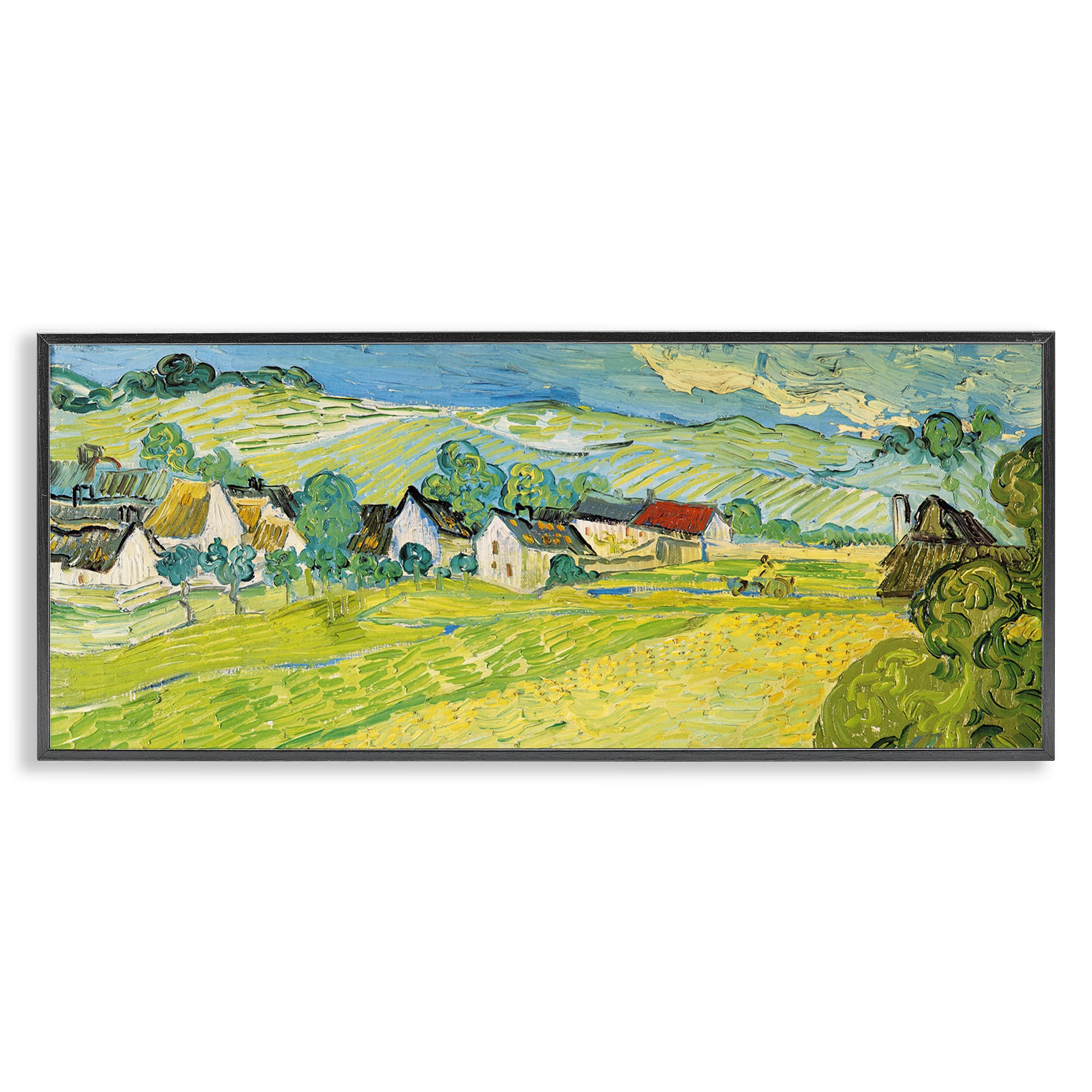 Stupell Industries BS-564-FR-10X24 Classic Vast Countryside Black Framed Giclee Art By Vincent Van Gogh 24 x 10