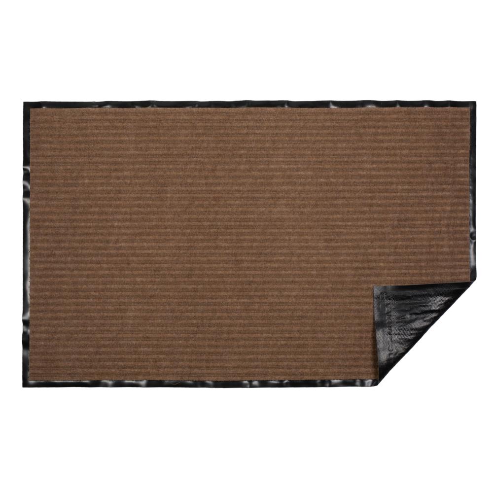 Sweet Home Stores Ribbed Waterproof Non-Slip Rubber Back Solid Runner Rug 2 ft. W x 4 ft. L Gray Polyester Garage Flooring