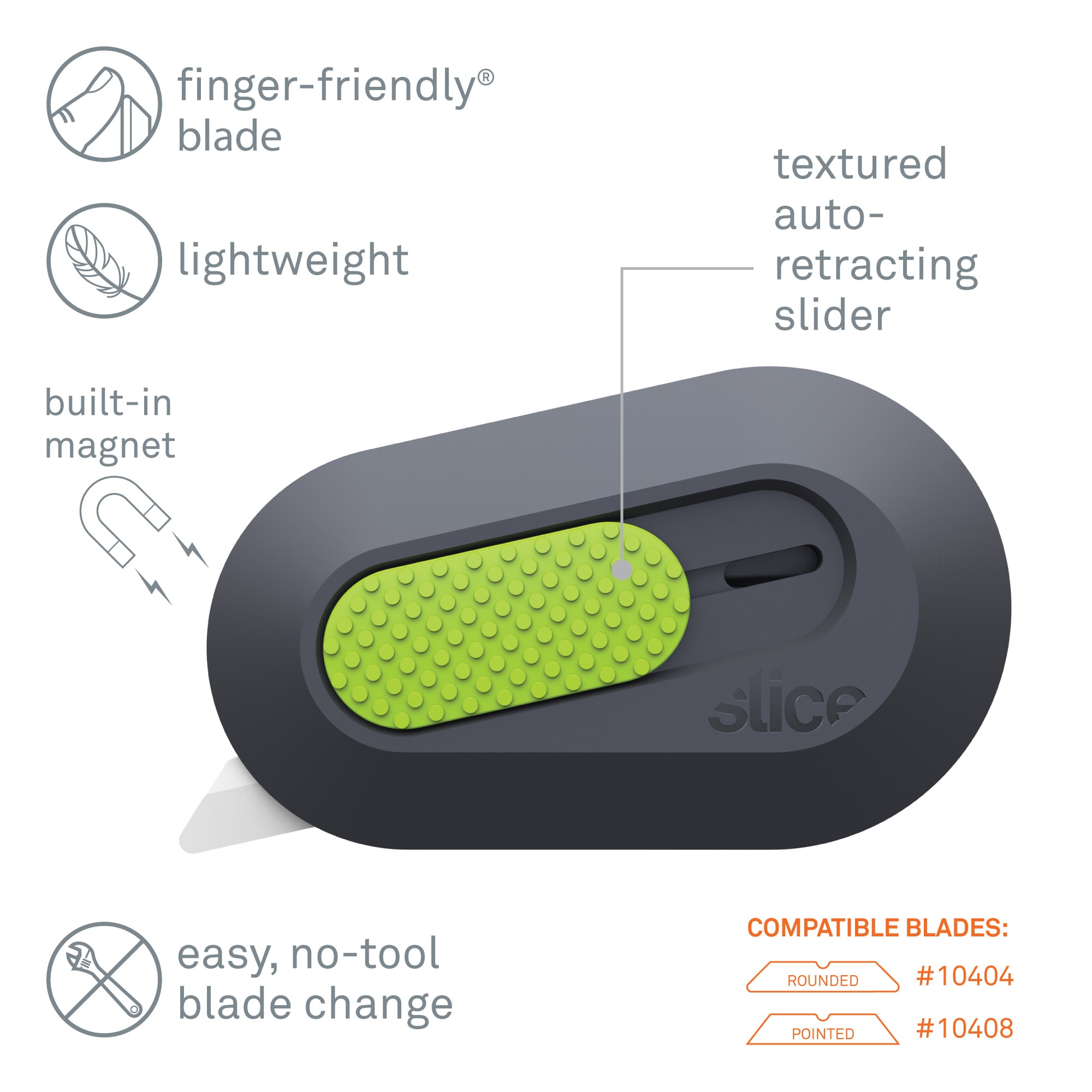 Slice Auto-Retractable Mini Cutter 1-Blade Retractable Utility