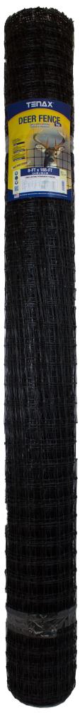 Tenax 165-ft x 8-ft Black Plastic Extruded Mesh Rolled Fencing with Mesh Size 2-in x 2-in
