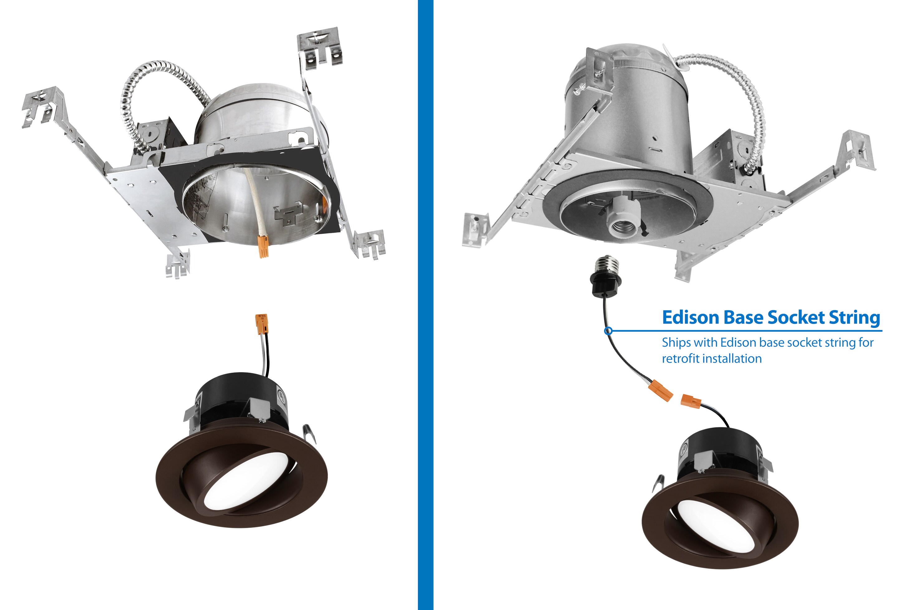 Nicor Lighting DLG4-10-120-3K-OB Led-Retrofit-Downlight - View #5