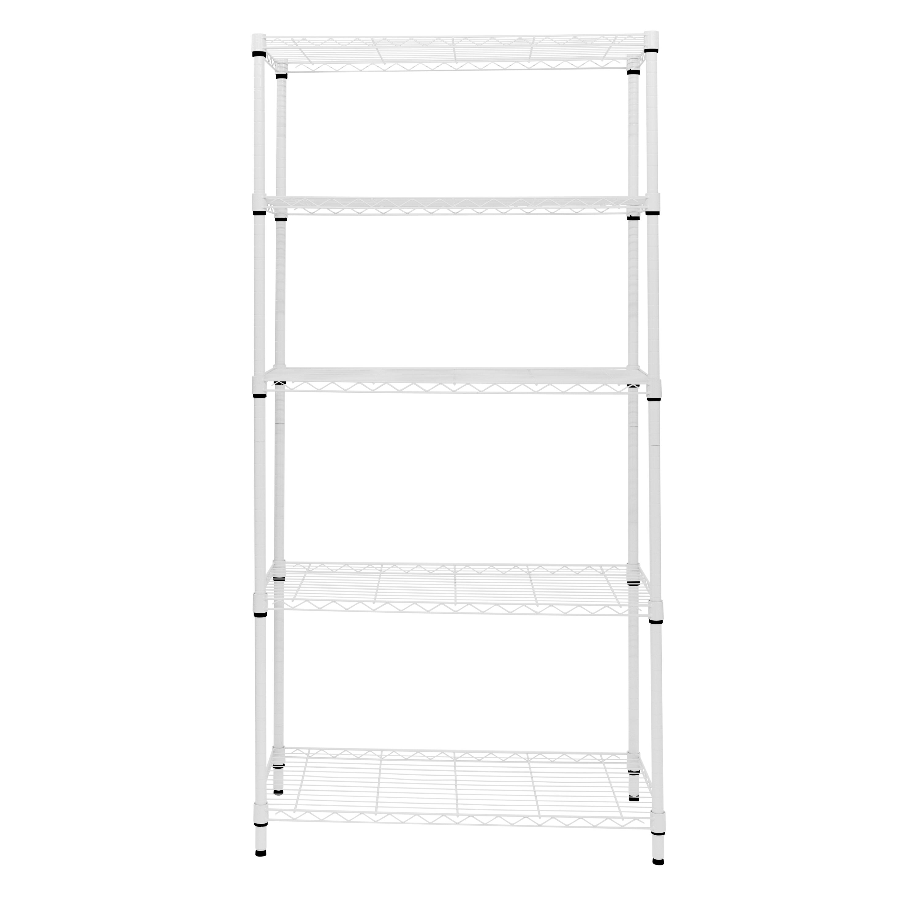 Honey-Can-Do Honey Can Do Steel 5-Tier Utility Shelving Unit (16-in W x ...