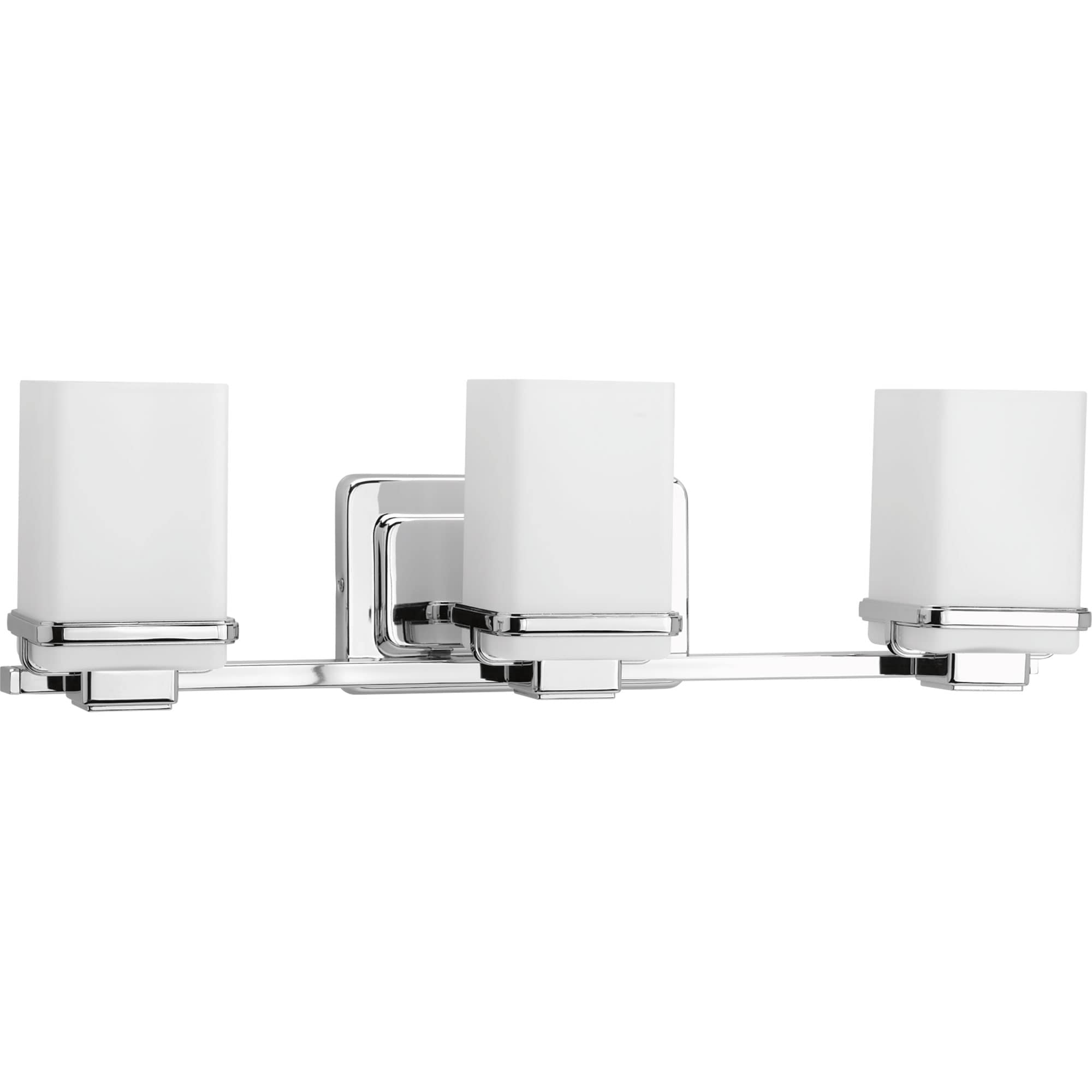 Progress Lighting P2195-15 Metric 22.12-in 3 -Light Polished Chrome Coastal Vanity light