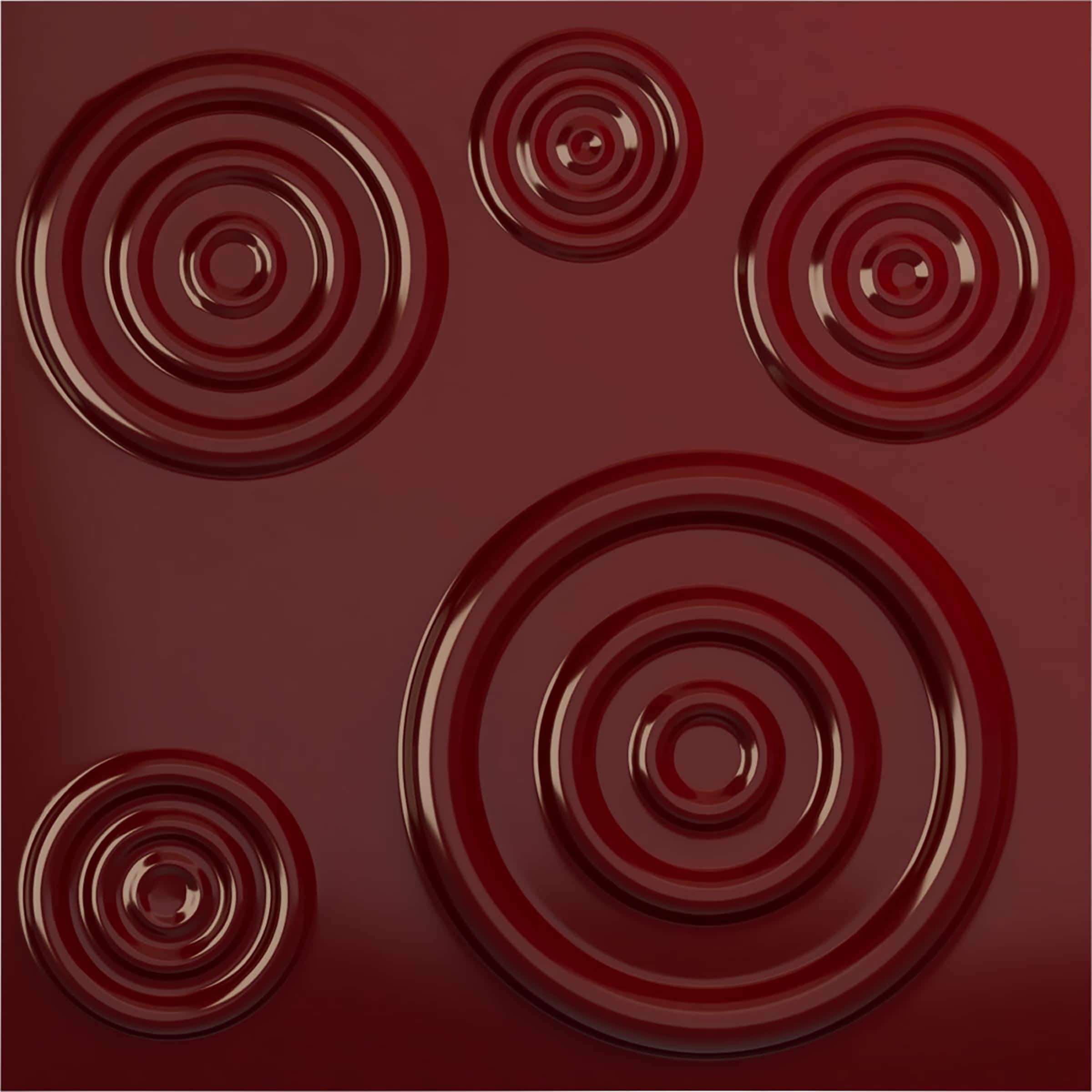 Ekena Millwork WP20X20REHML 19-5/8-in x 19-5/8-in Embossed Gloss Merlot PVC Wall Panel