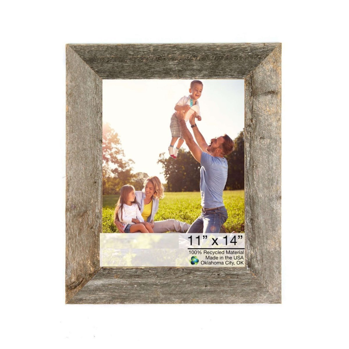 HomeRoots 4000380315 Weathered Gray Wood Picture Frame