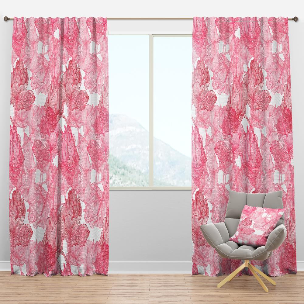 Designart CTN19205-52-95 95-Inches Red Room darkening Thermal lined Rod pocket Single curtain panel