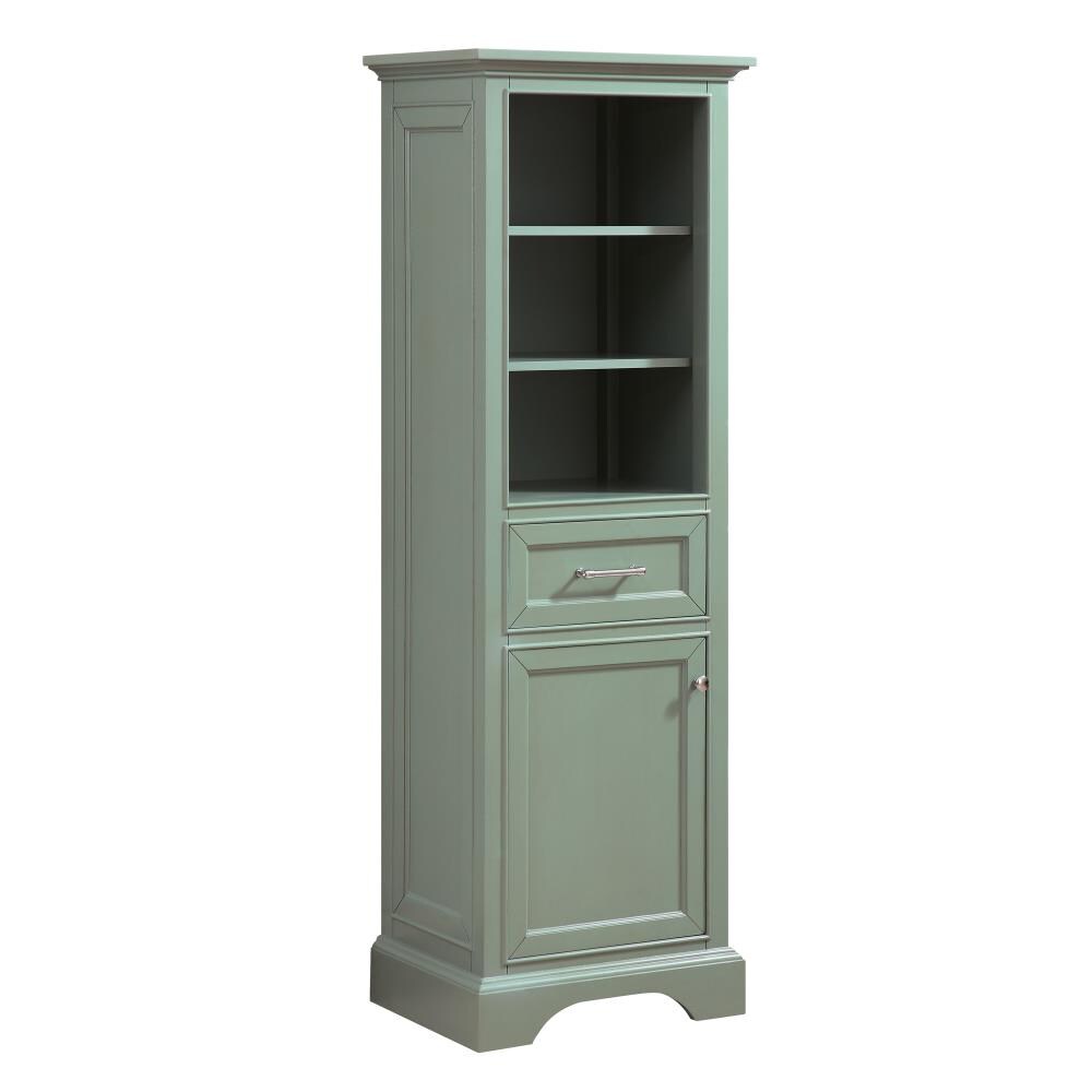 Azzuri Mercer 22-in W x 65-in H x 16-in D Sea green Poplar Freestanding ...