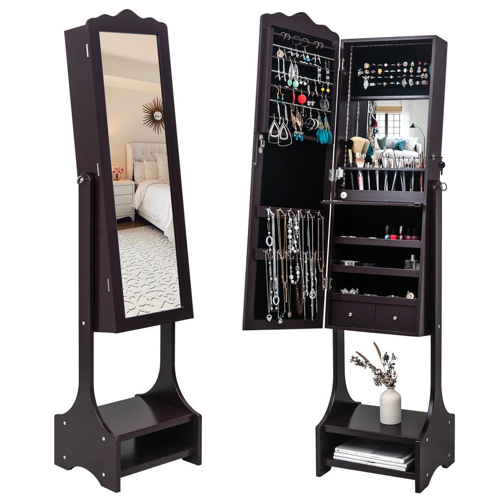 Buy Now Bonnlo Cheval Jewelry Armoire 360 Degree Rotary Swivel – Searching  And Shopping