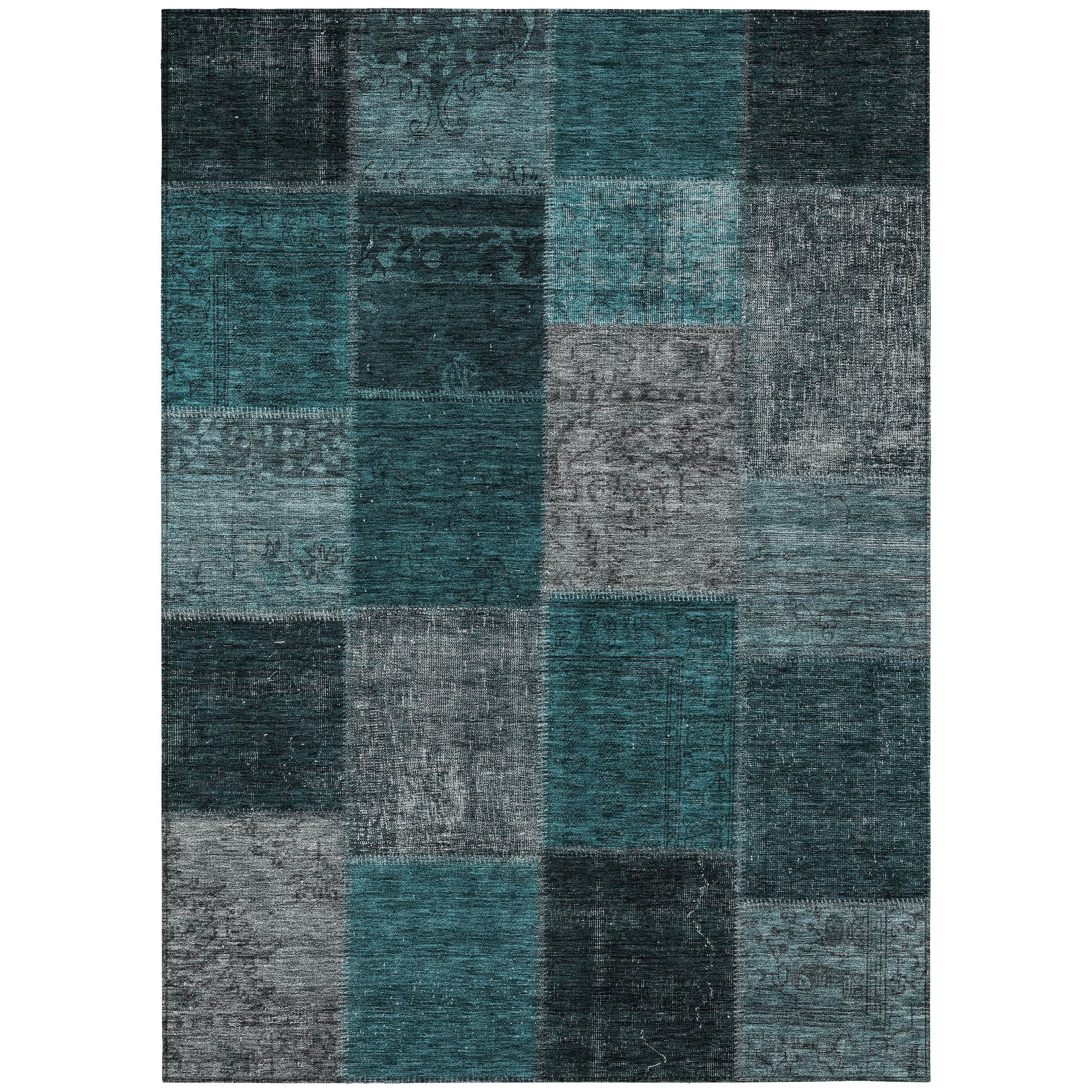 Addison Rugs ACN663TE3X5 Chantille ACN663TE 3 x 5 (ft) Polyester Teal Rectangular Indoor/Outdoor Geometric Machine washable Area rug