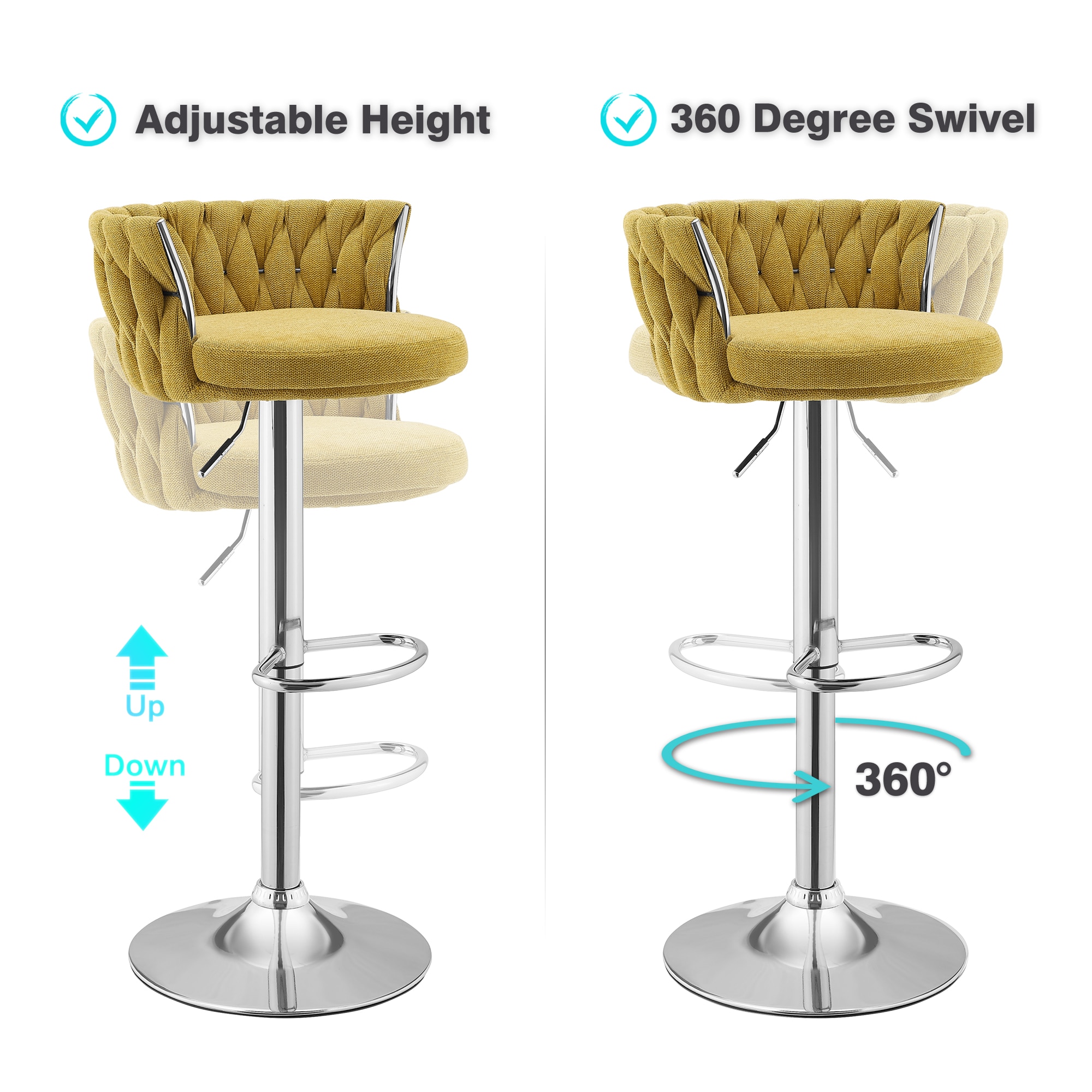 Art Leon BS015-YELLOW stools - View #4