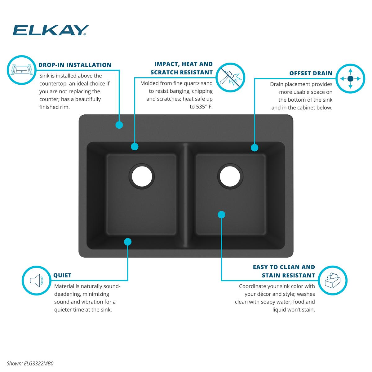 Elkay ELG3322MB0 Kitchen-Sinks - View #5