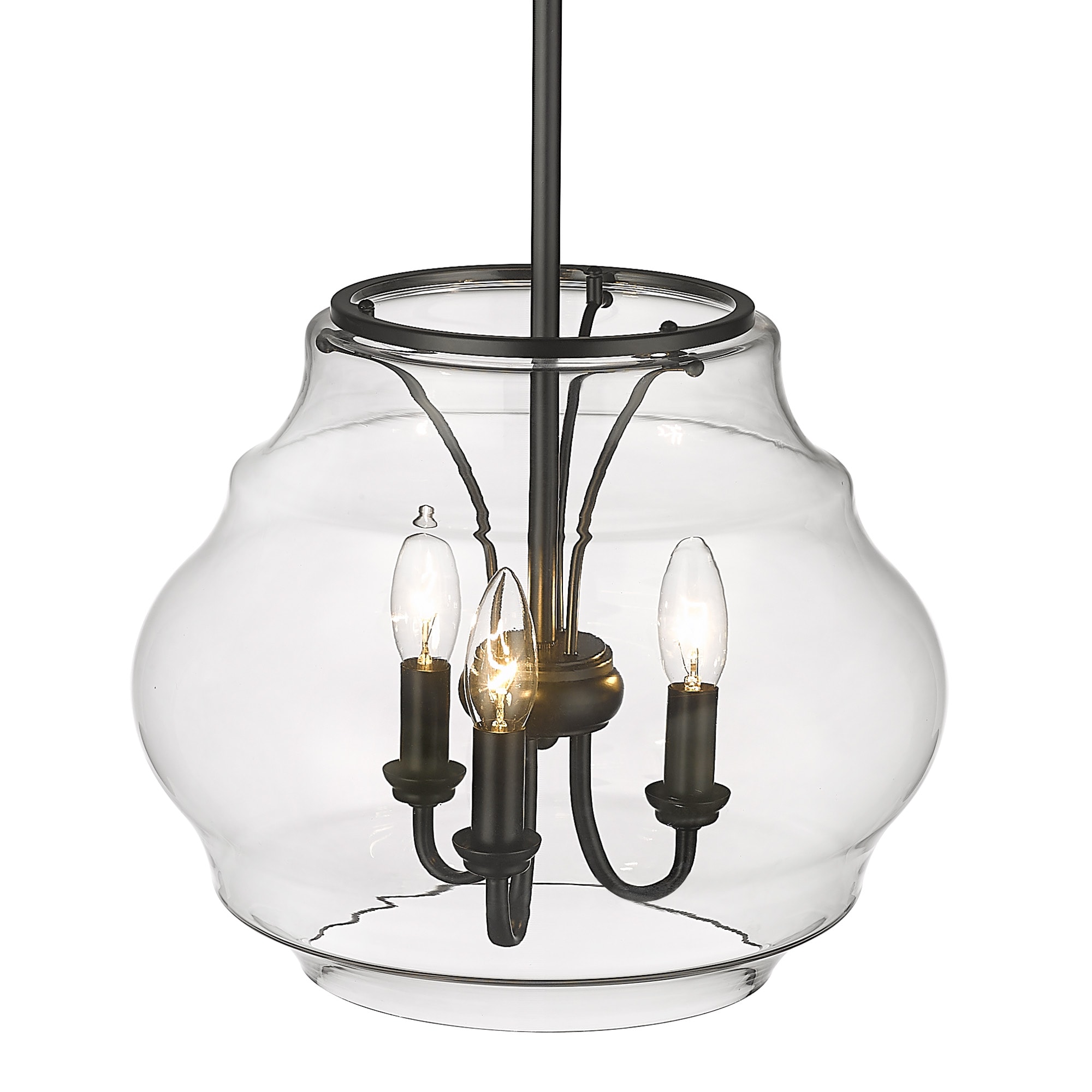 Golden Lighting 1087-3P BLK-CLR Pendant-Lights - View #5
