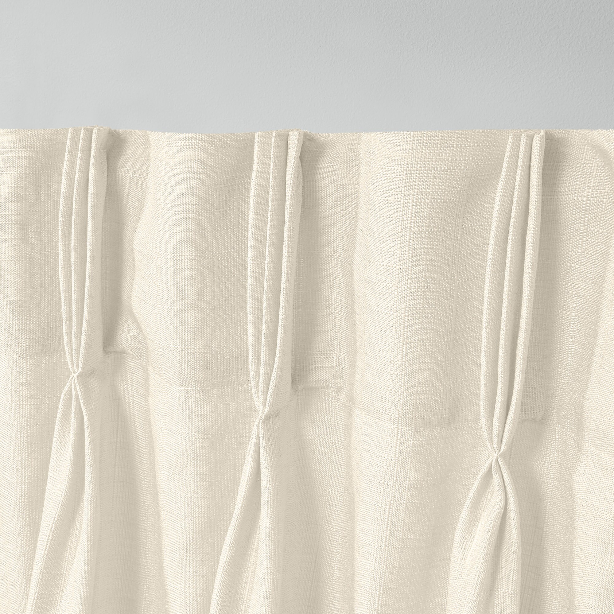 Exclusive Home 84-in Ivory Light Filtering Pinch Pleat Curtain Panel ...