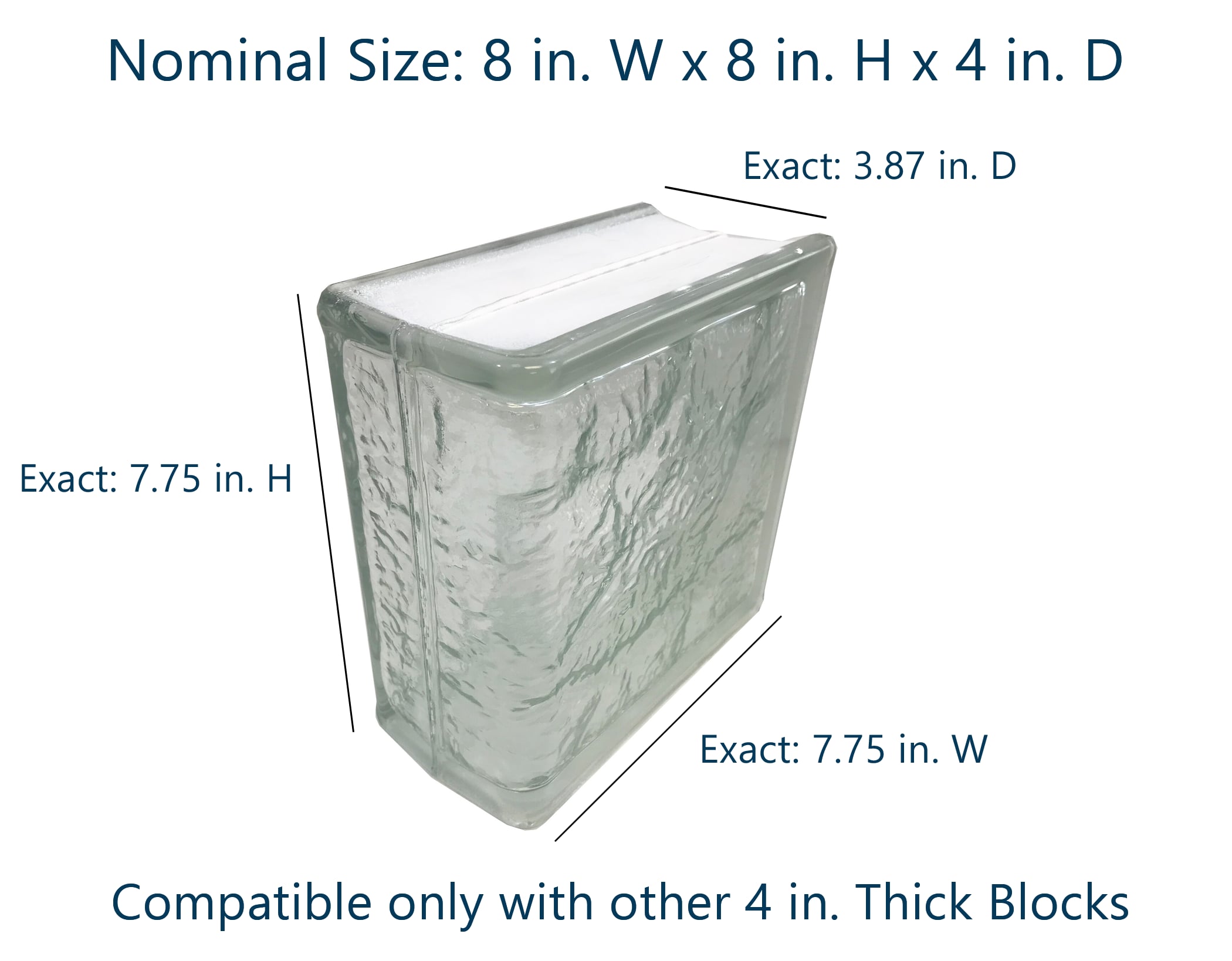 SEVES LRWCOEB8X8 Glass-Block - View #2