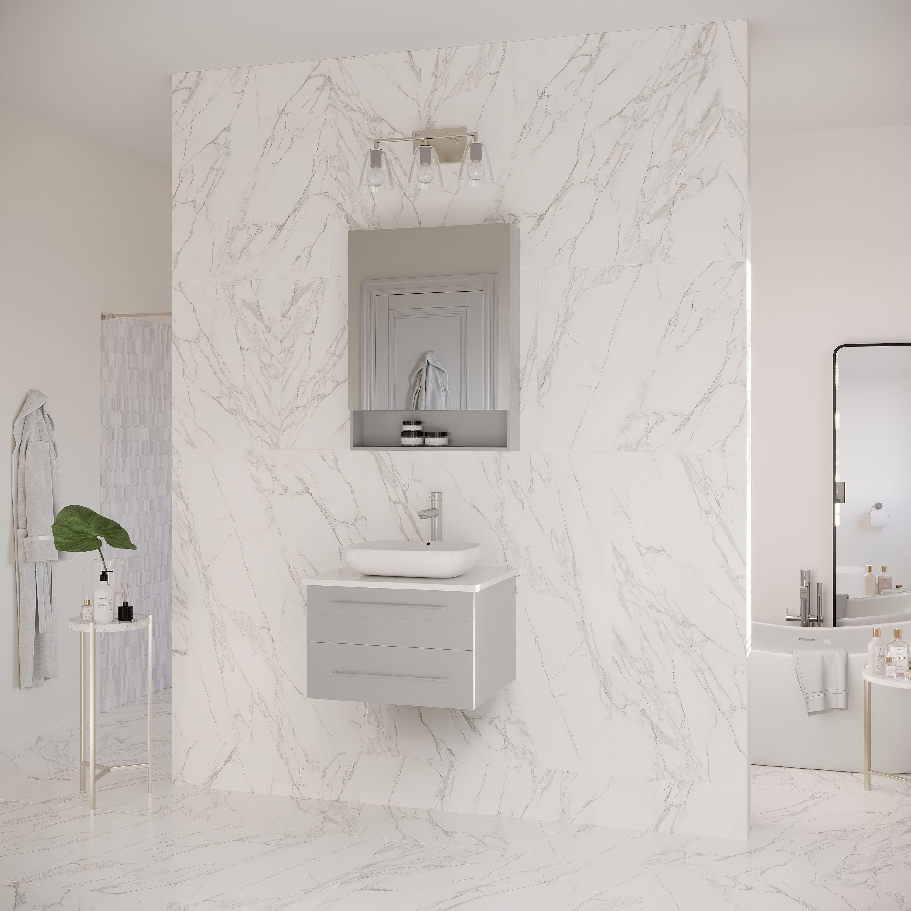 Fresca FVN6124GR-VSL Bath-Vanity-Combo - View #4