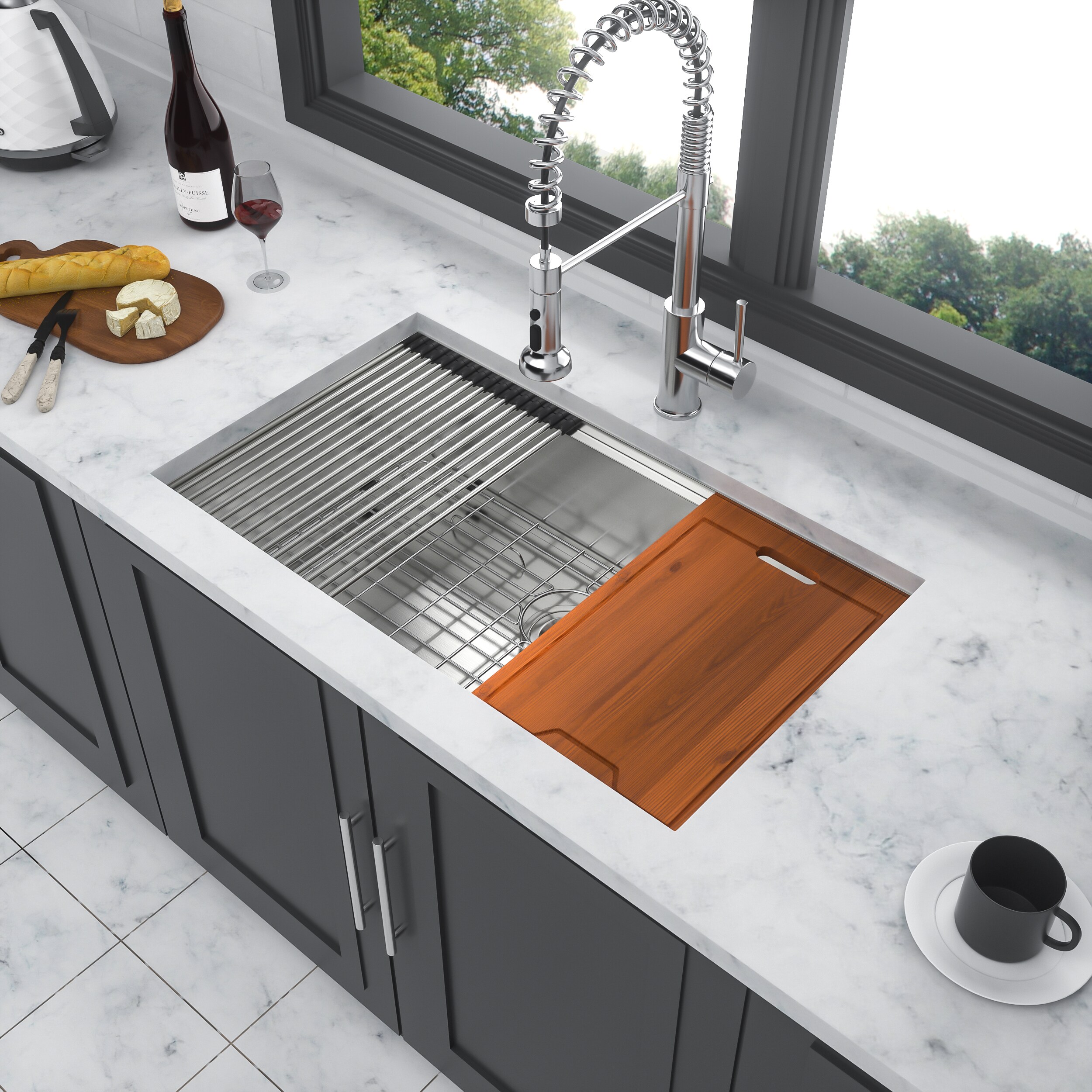 Forclover WHC-SS2718SL Kitchen-Sinks - View #2