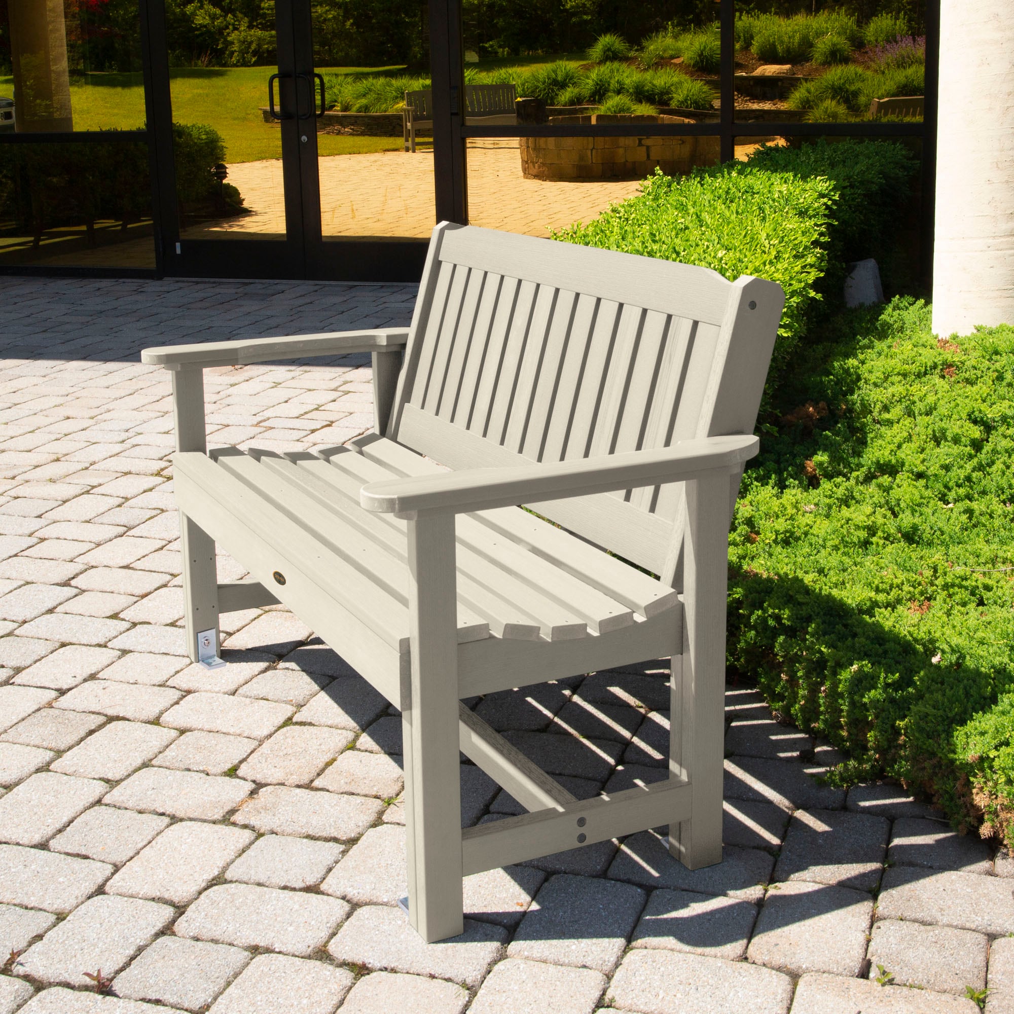 highwood CM-BENSQ42-WAE Sequoia Professional 50.9-in W x 34.9-in H Whitewash Plastic Garden Bench