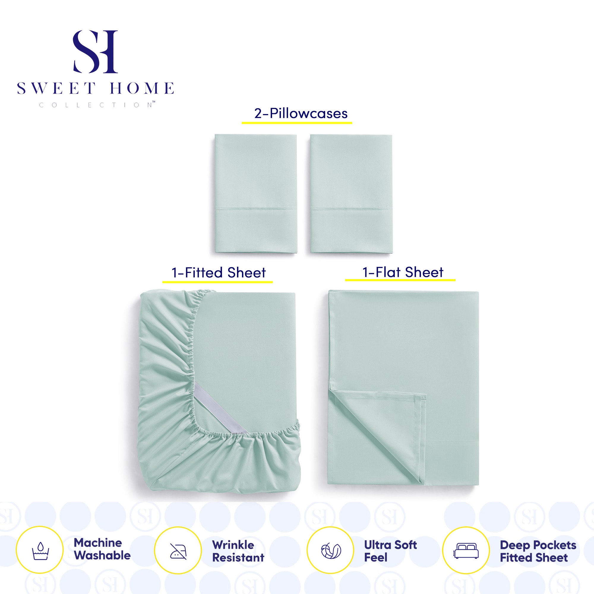 Sweet Home Collection LOW-4P-SH-TW-POR Sheet-Sets - View #3