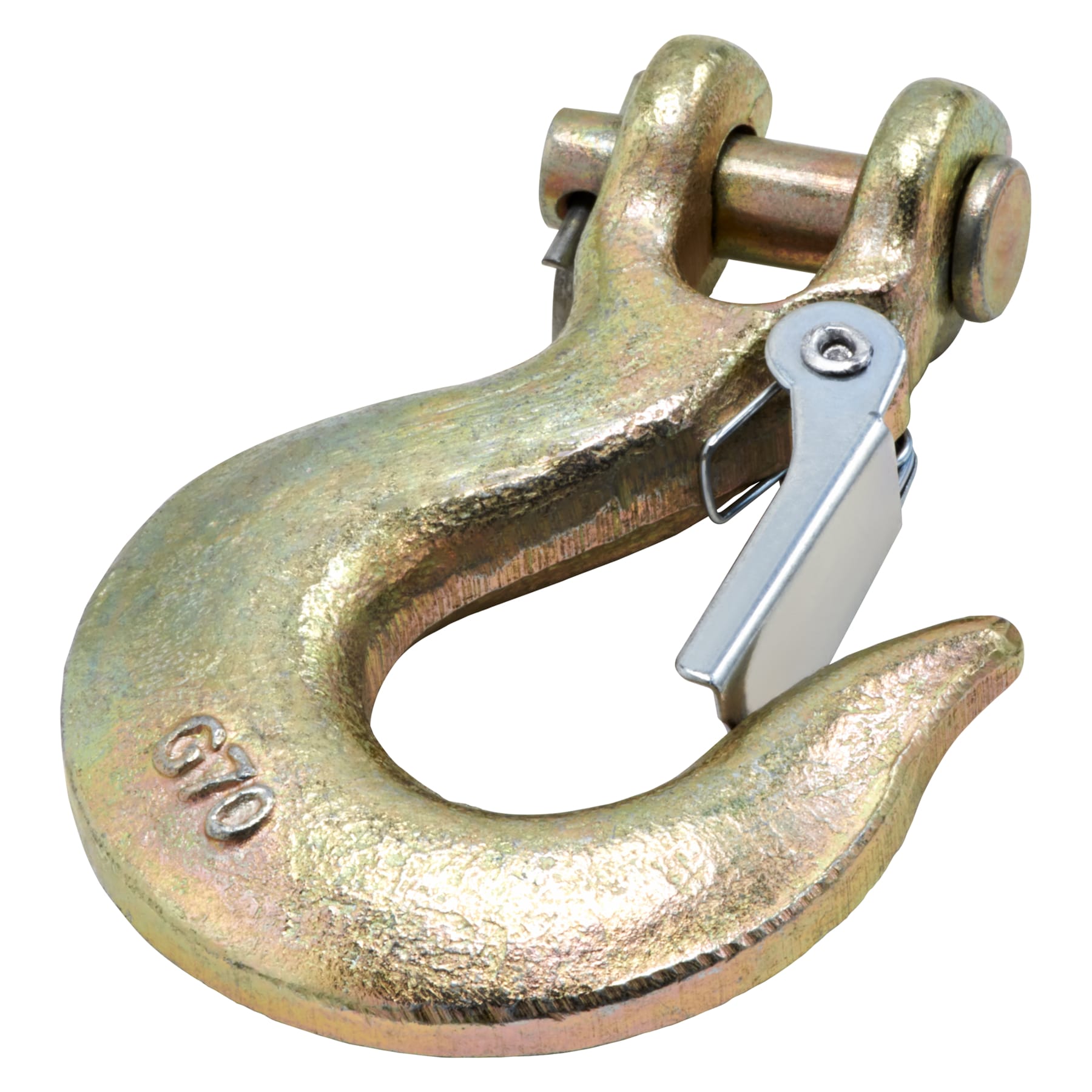 National Hardware N830-319 N830-319- 3256bc Clevis Hooks with Latch- Forged Steel In Yellow Chromate