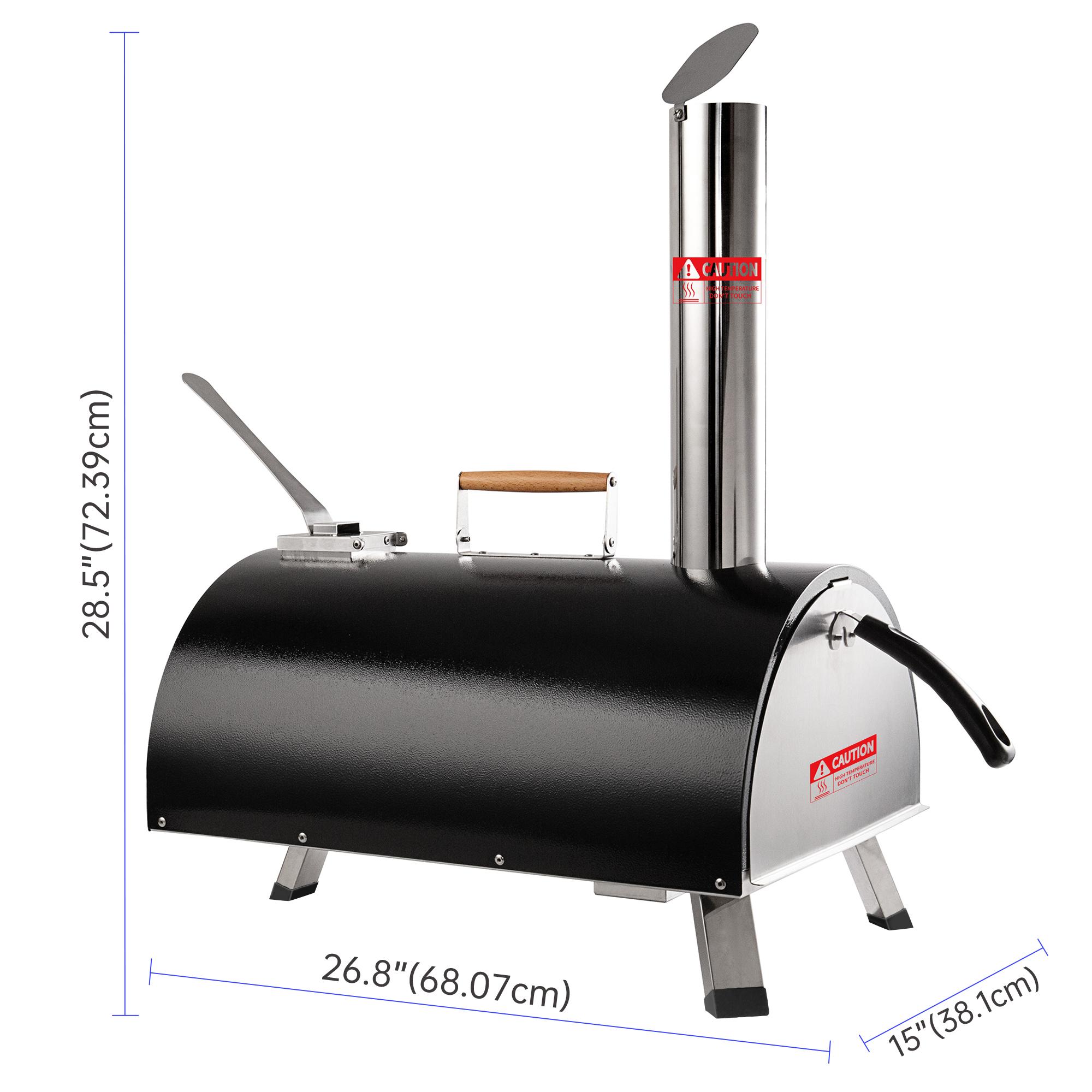 BABOOM Outdoor 12 inch Automatic Rotatable Pizza Ovens Portable Wood ...