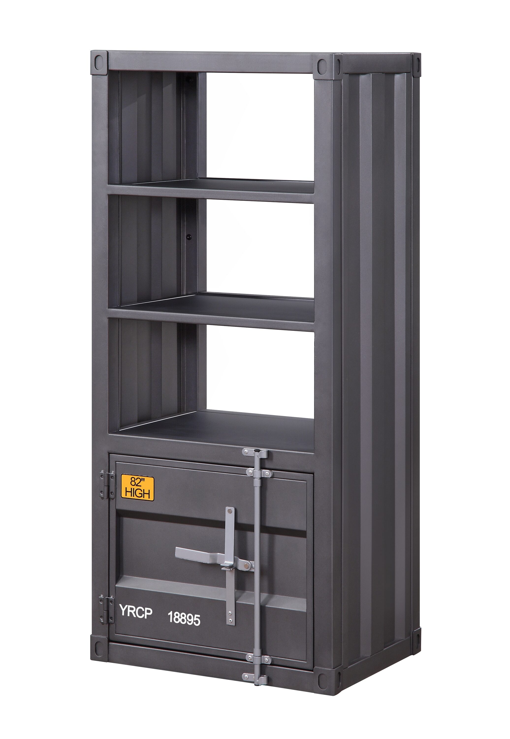 Benzara Industrial Style Metal Left Side Pier with 1 Compartment