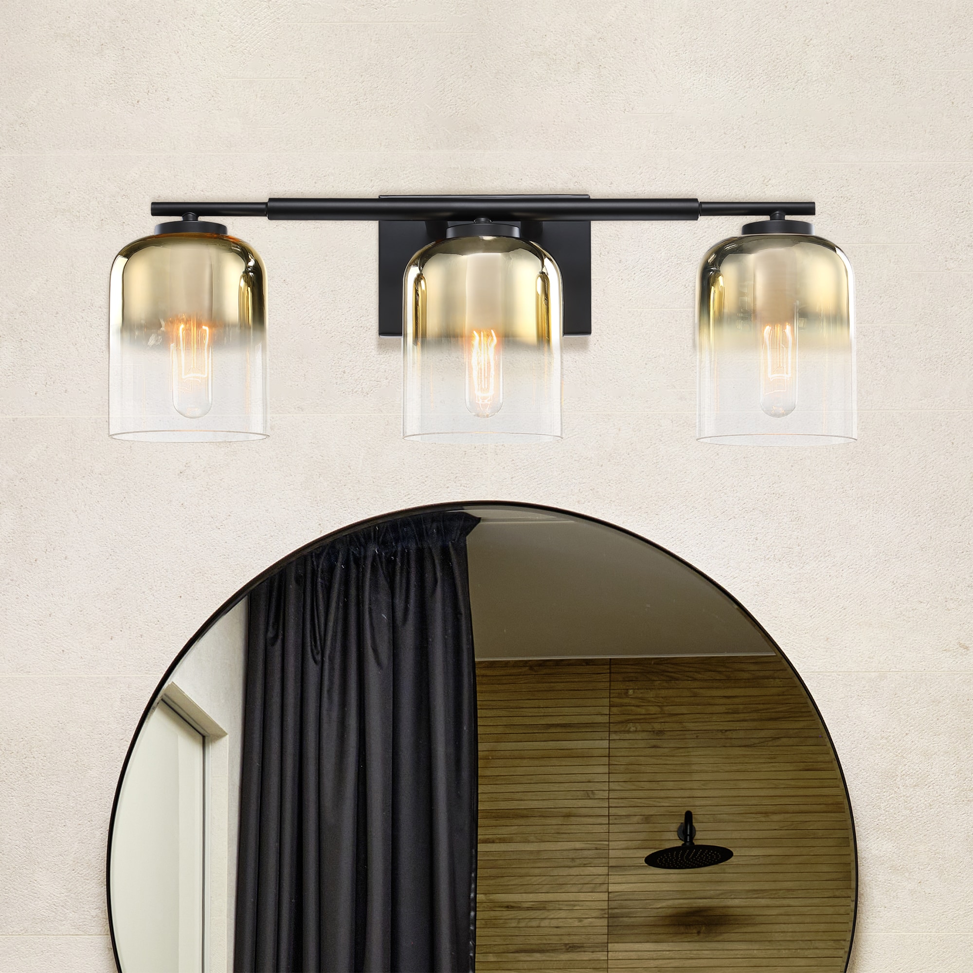 Designers Fountain D306M-3B-MB Gatsby 24-in 3 -Light Matte Black Modern/contemporary Vanity light