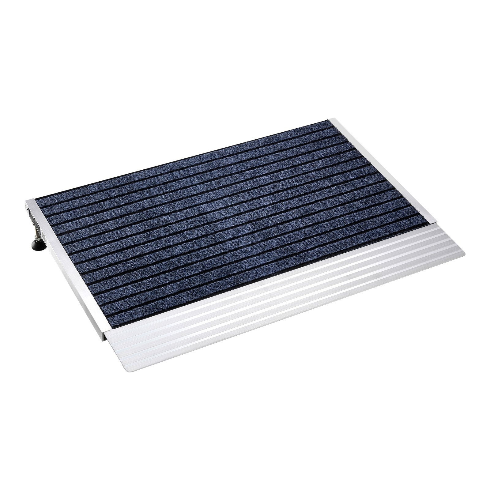 Mecale 24-in x 35.8-in Aluminum Threshold Platform Ramp Non-Slip 800-lb Adjustable Height Black