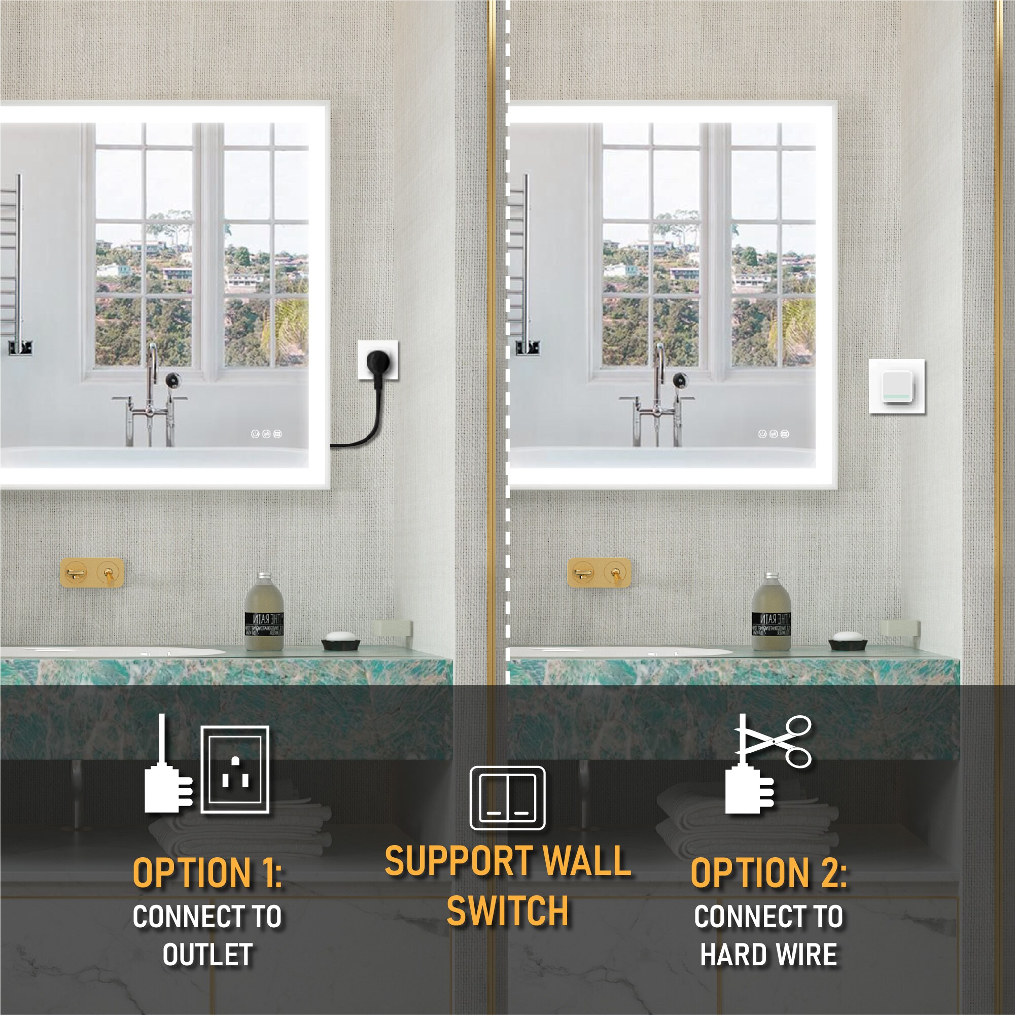 Forclover HE-31M3628 Framed-Bath-Mirrors - View #10