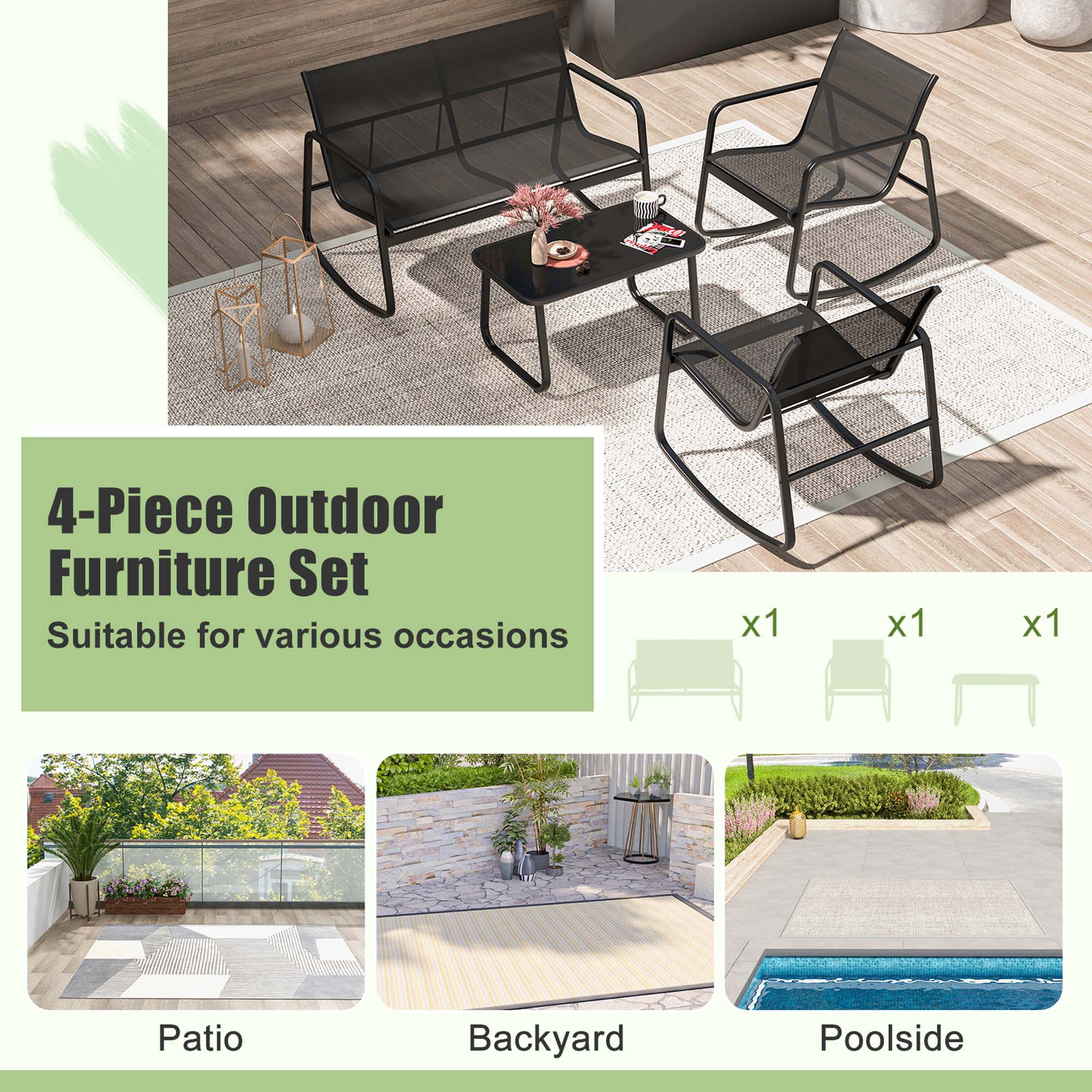 Costway HCST00703 Patio-Conversation-Sets - View #9