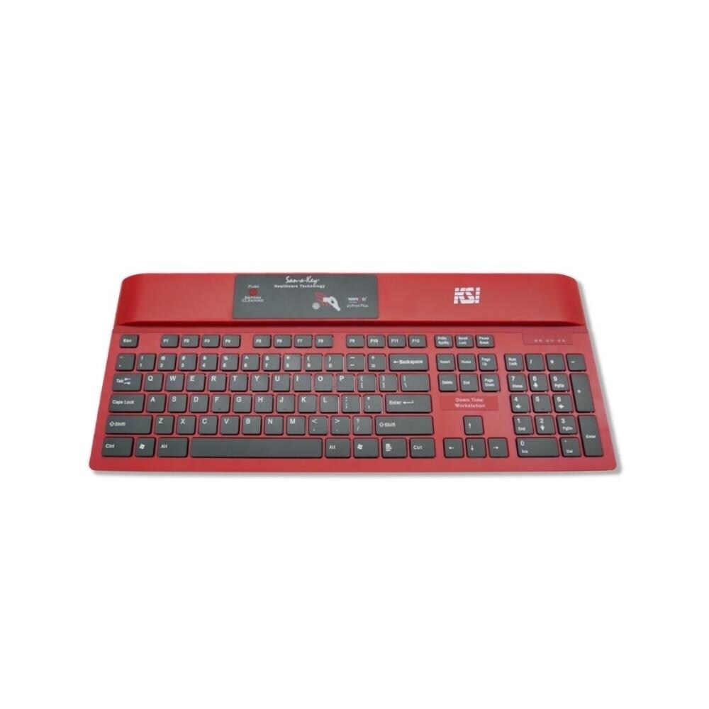  MDPCT2202 Key Source International KSI-1700 SX HB-16 RED 1700SX RFID Reader USB Keyboard, Red