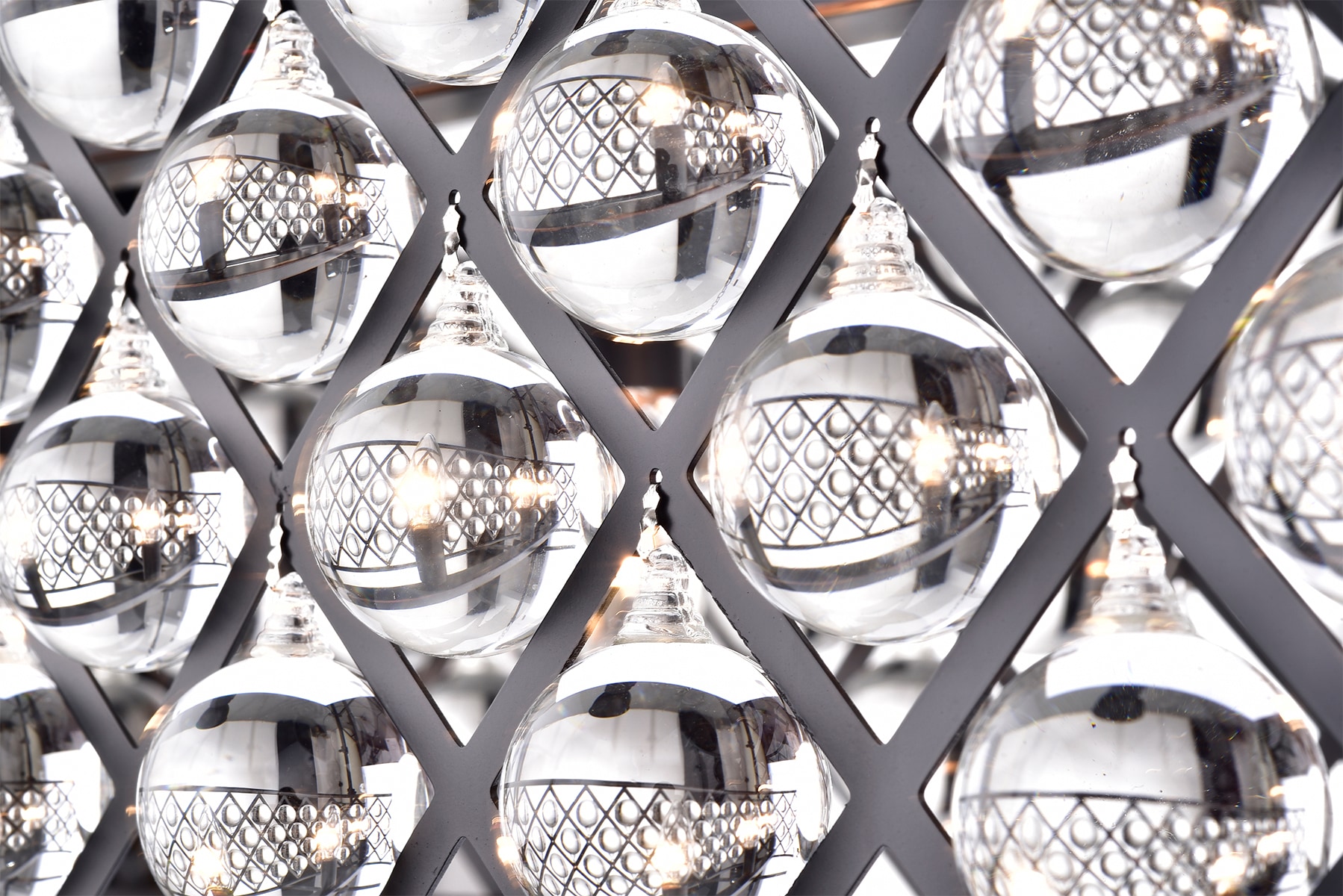 Azha 5-Light Oil Rubbed Bronze Oval Chandelier with Crystal Spheres